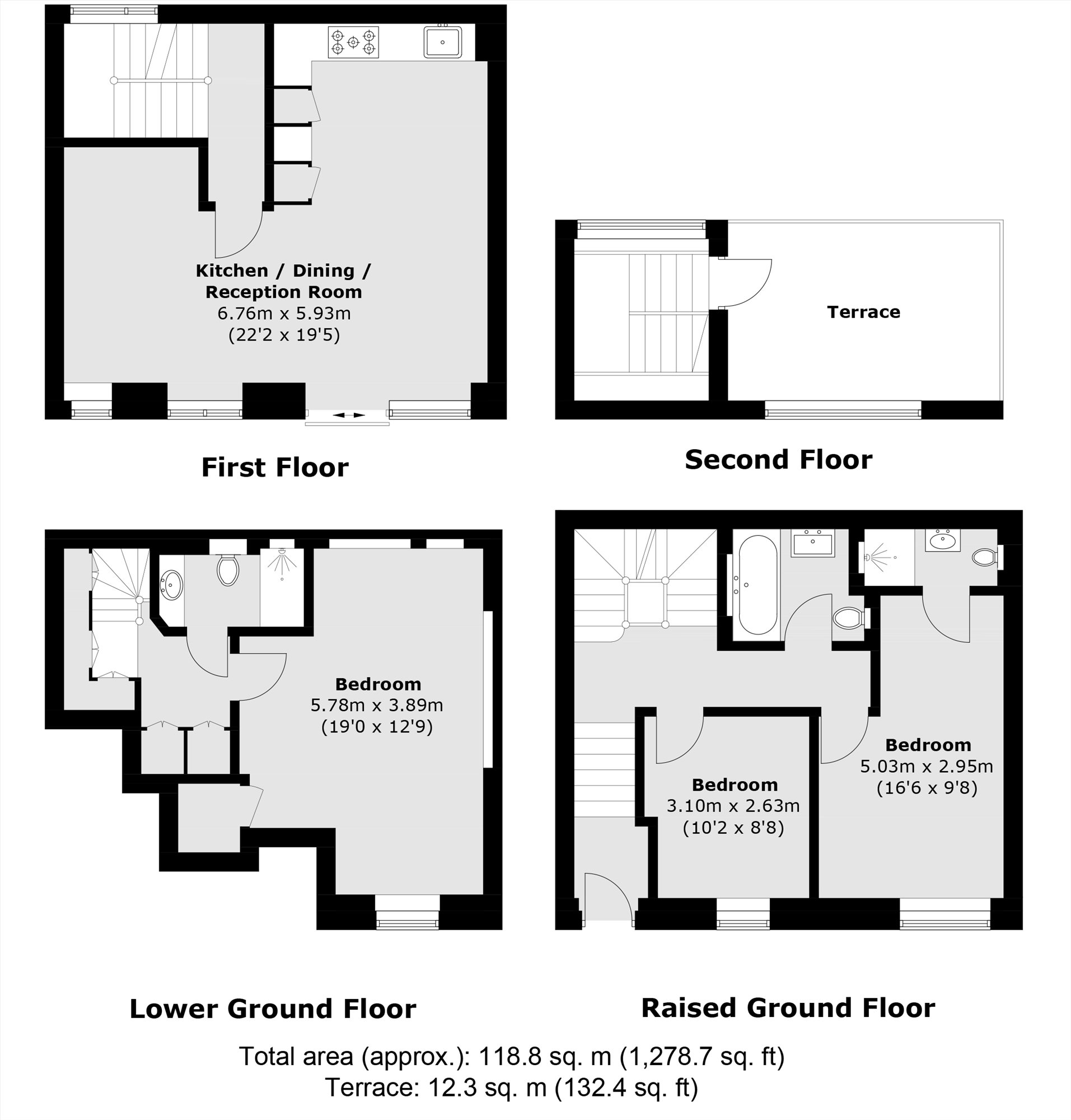 House 1, Aylmer Parade, London floorplan
