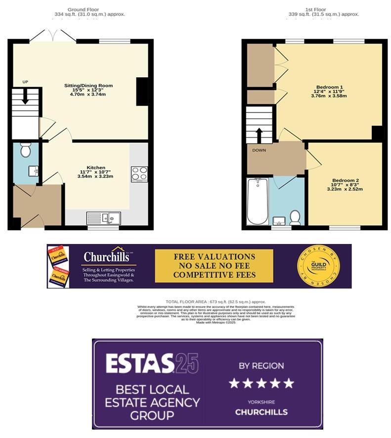 2 Crescent Close, Back Lane, York floorplan