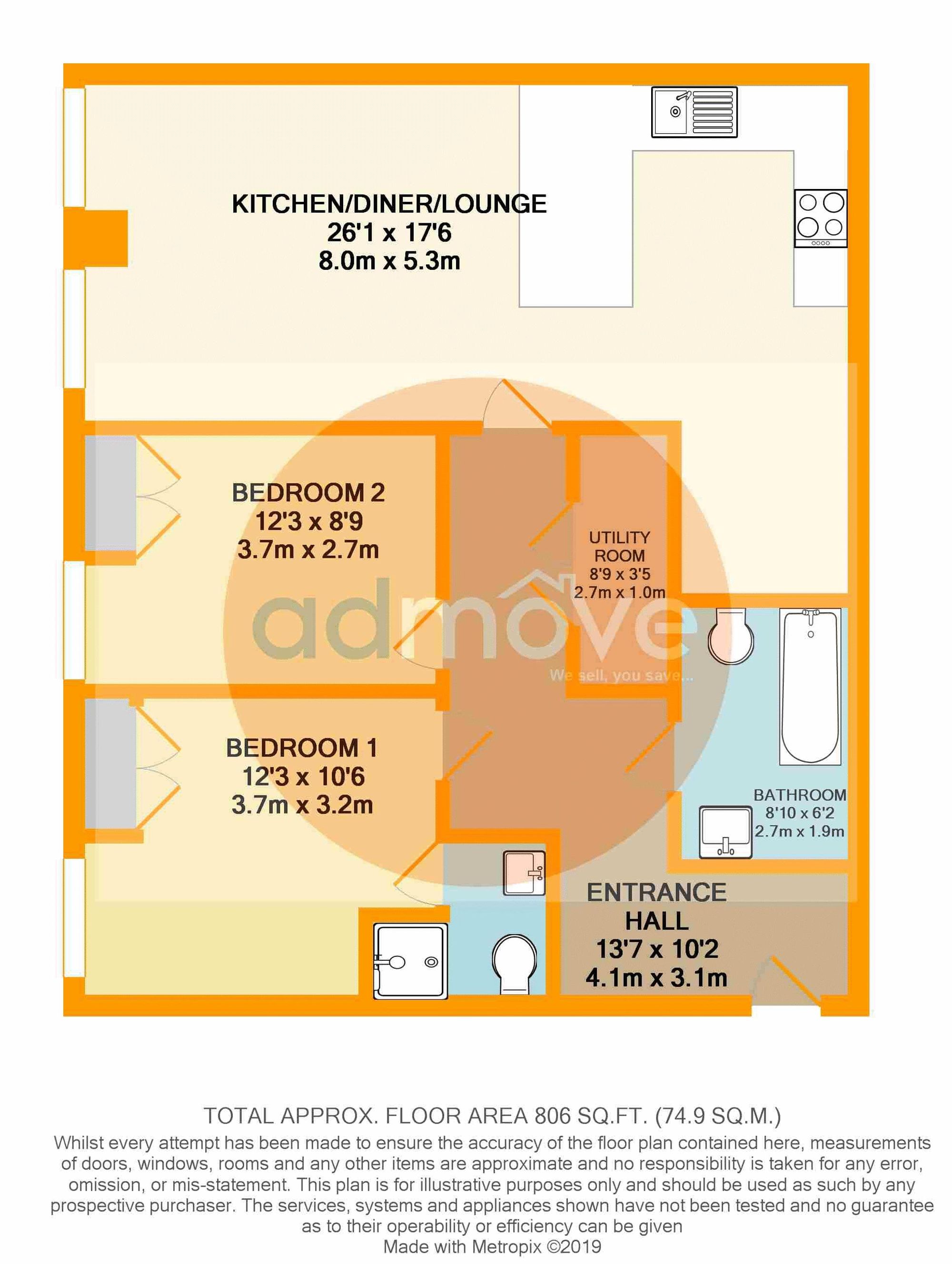Apt 12, Bridgewater House, Altrincham floorplan