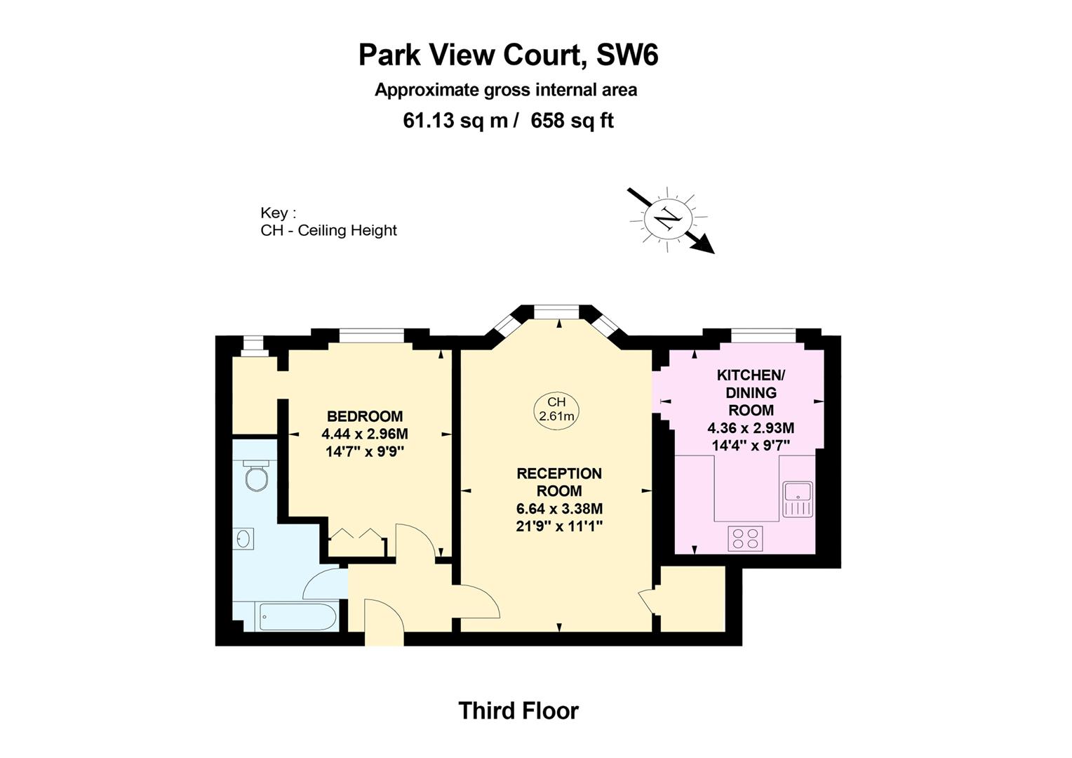 Flat 51, Parkview Court, London floorplan