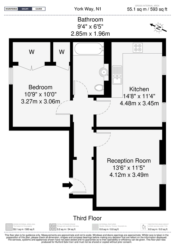 Flat 4, 2A, York Way, London floorplan