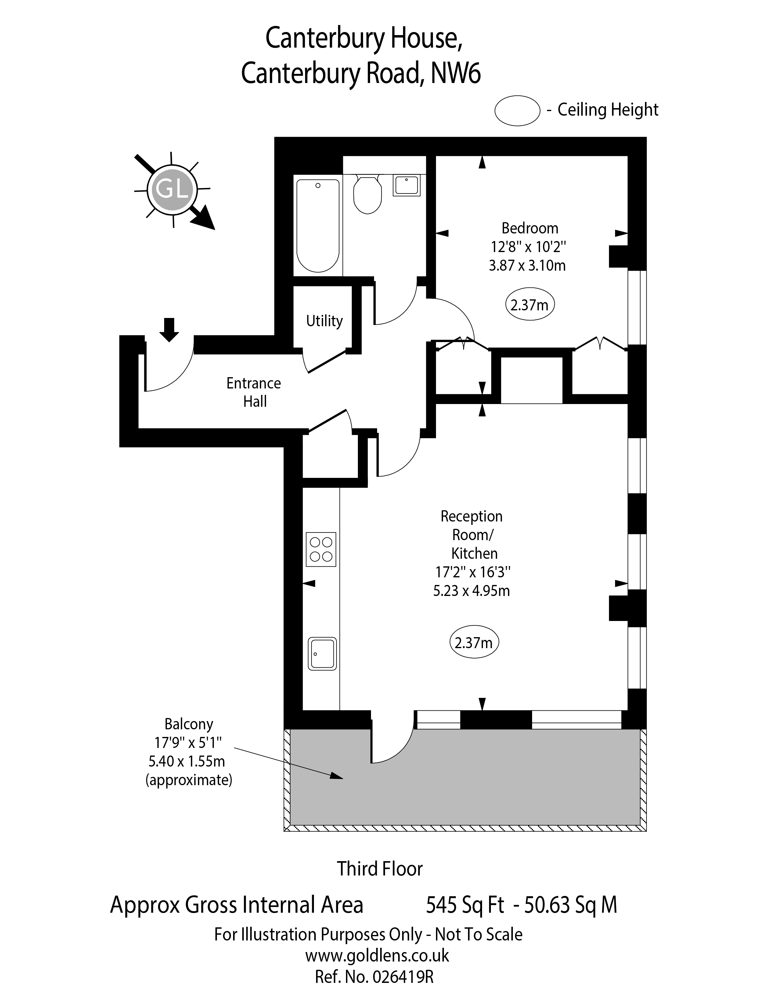 23, Canterbury House, London floorplan