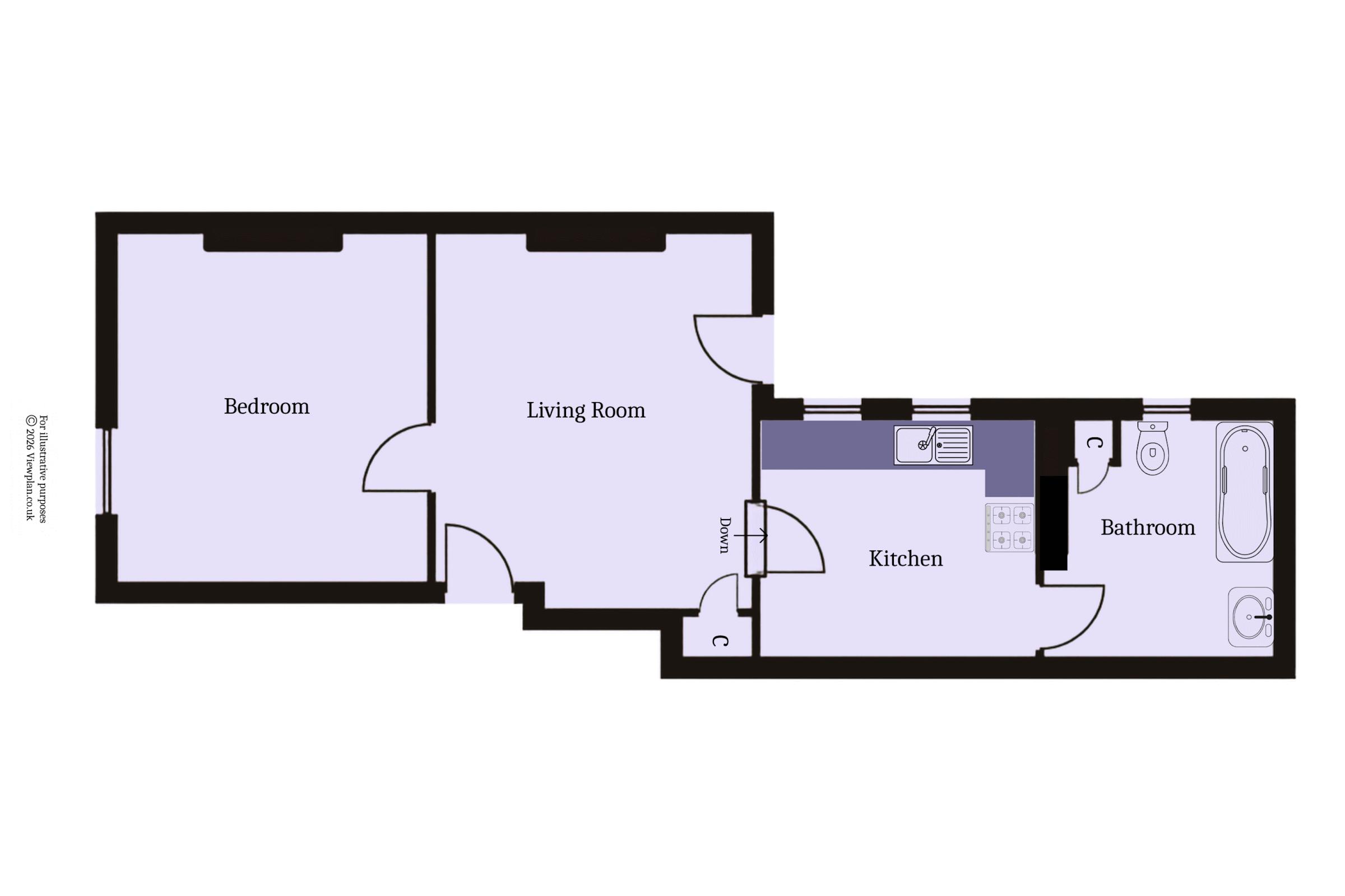 47a, Glebe Street, Penarth floorplan