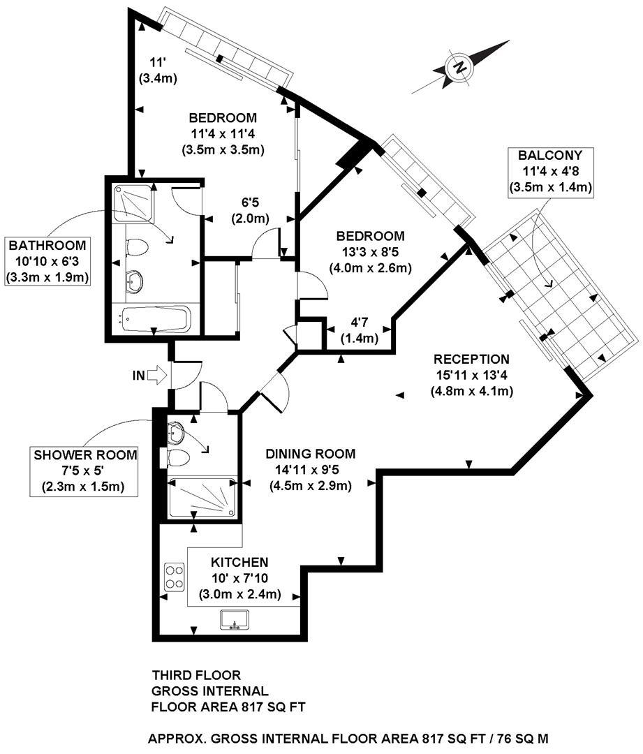 2 Bedrooms Flat to rent in Queenstown Road, London SW11