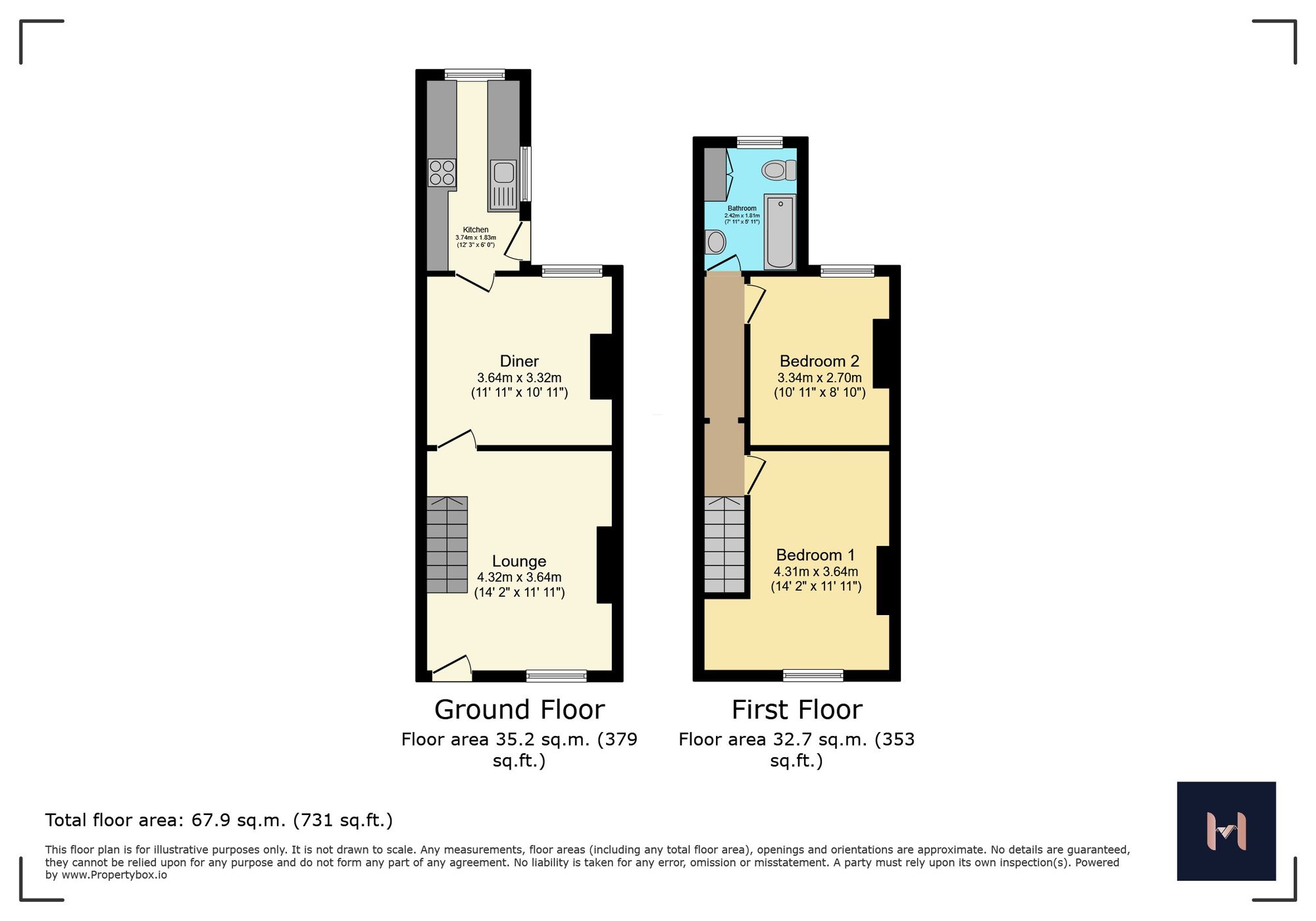 27 Castle Road, Leicester floorplan