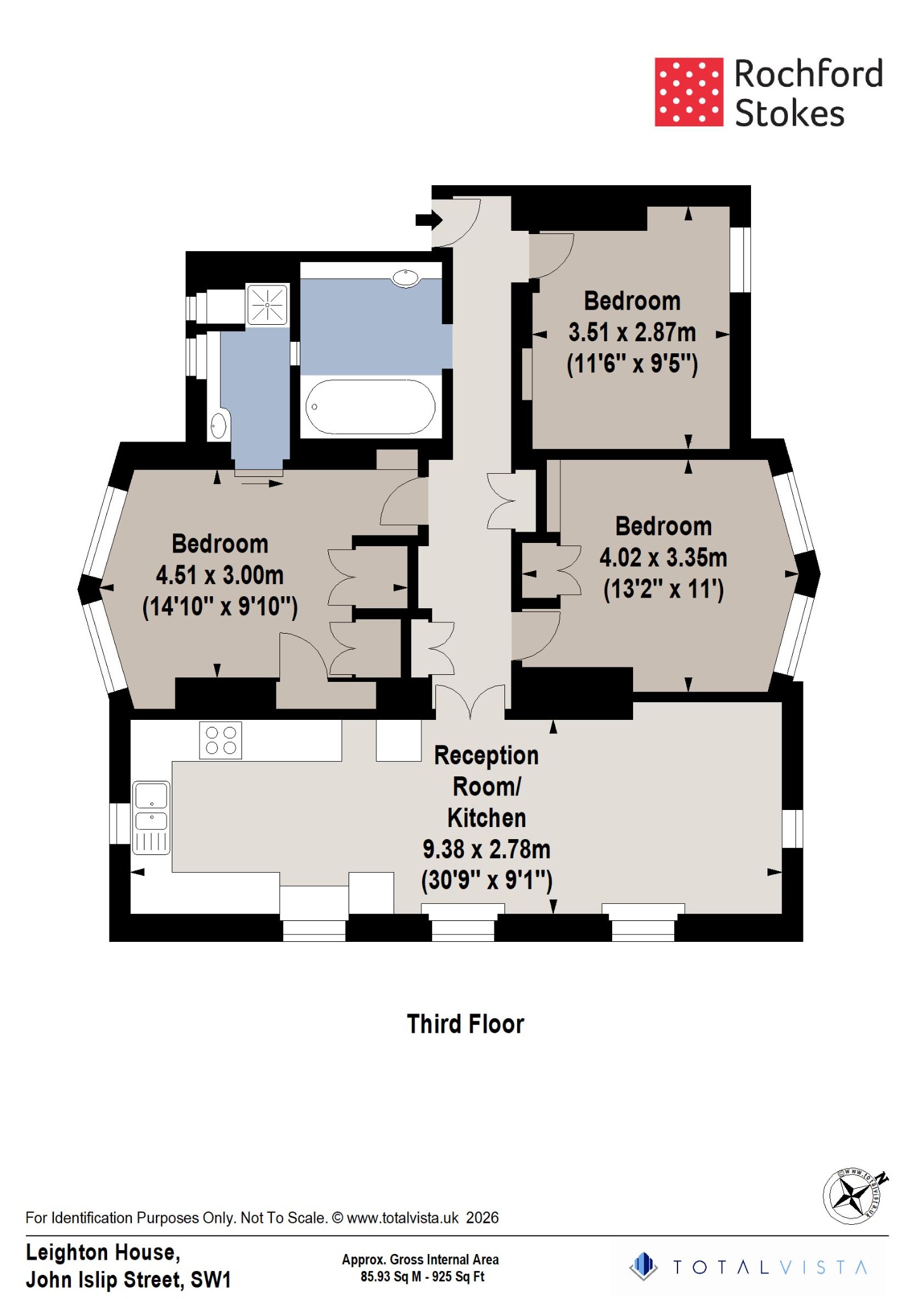 Flat 12, Leighton House, London floorplan