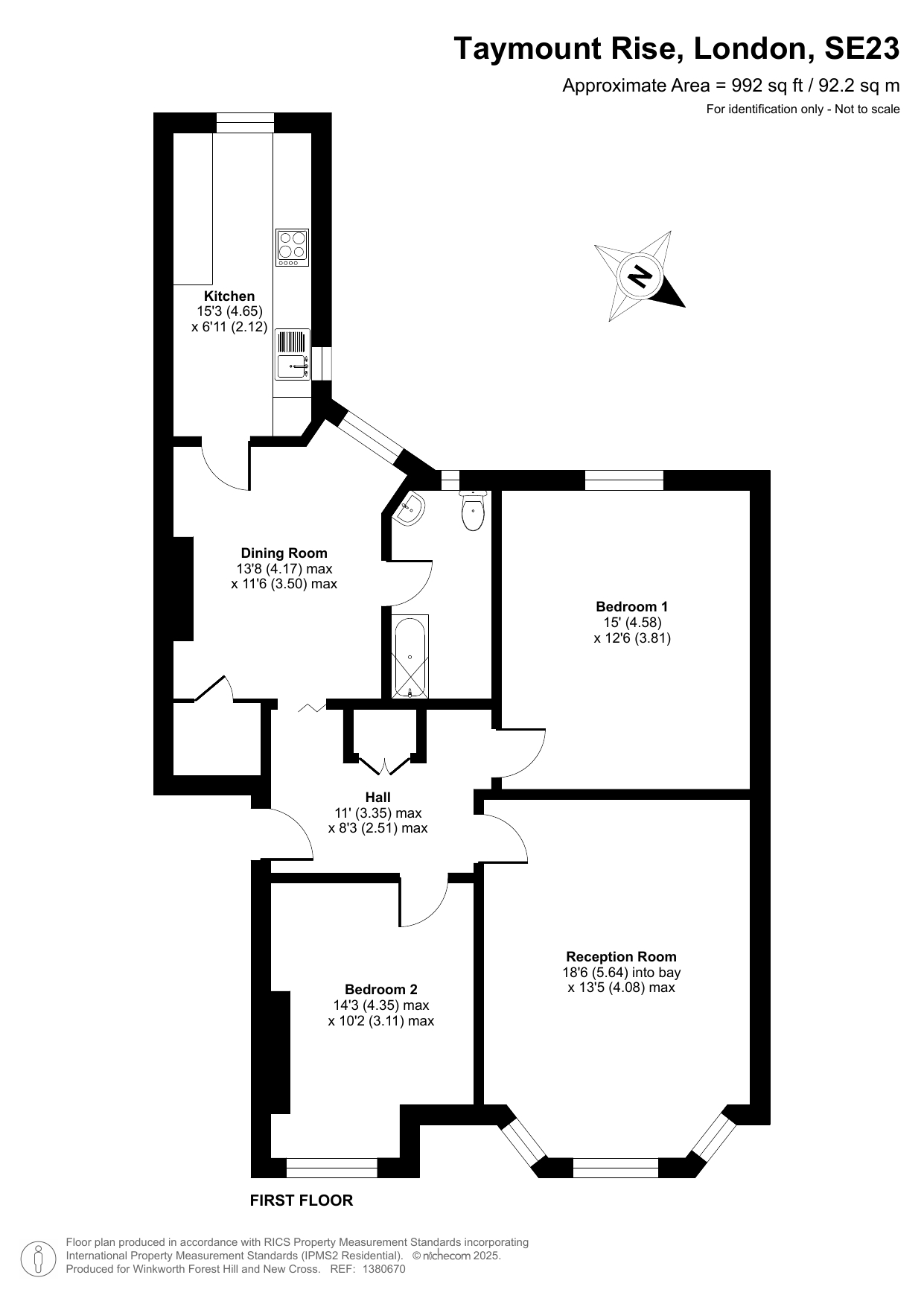 Flat 3, Queens Leaze,, Taymount Rise, London floorplan
