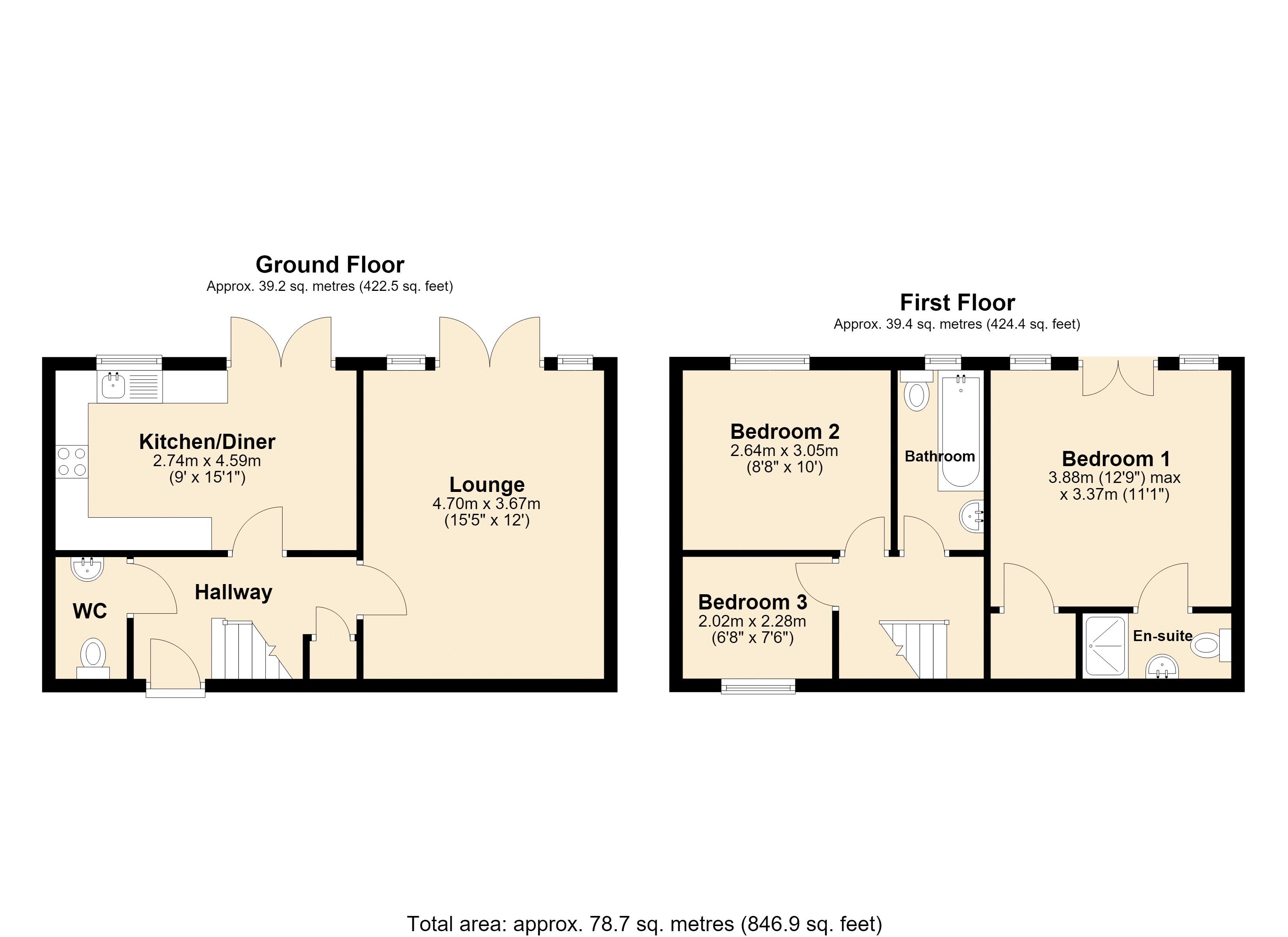 24, Betsey Place, Blaydon floorplan