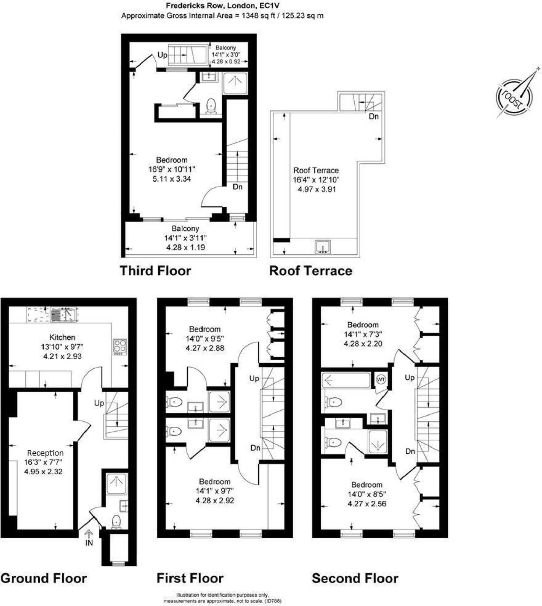 1, Fredericks Row, London floorplan