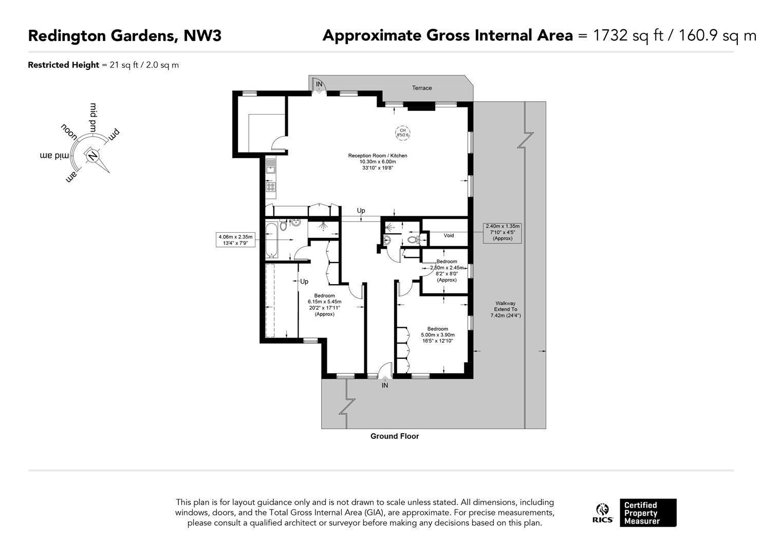 Flat 6, 15, Redington Gardens, London floorplan