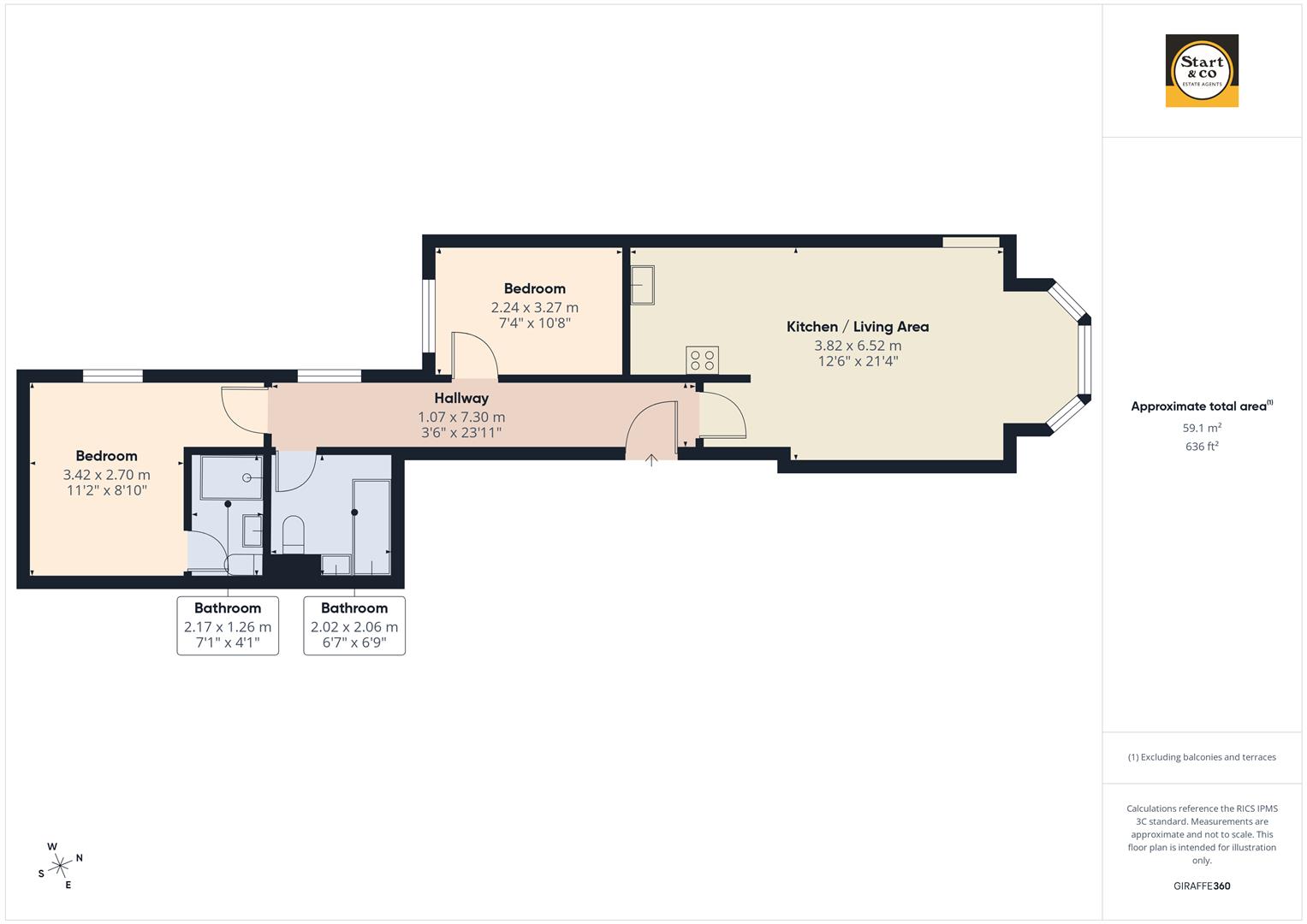 1, Seashore House, Beach Road, Newquay floorplan