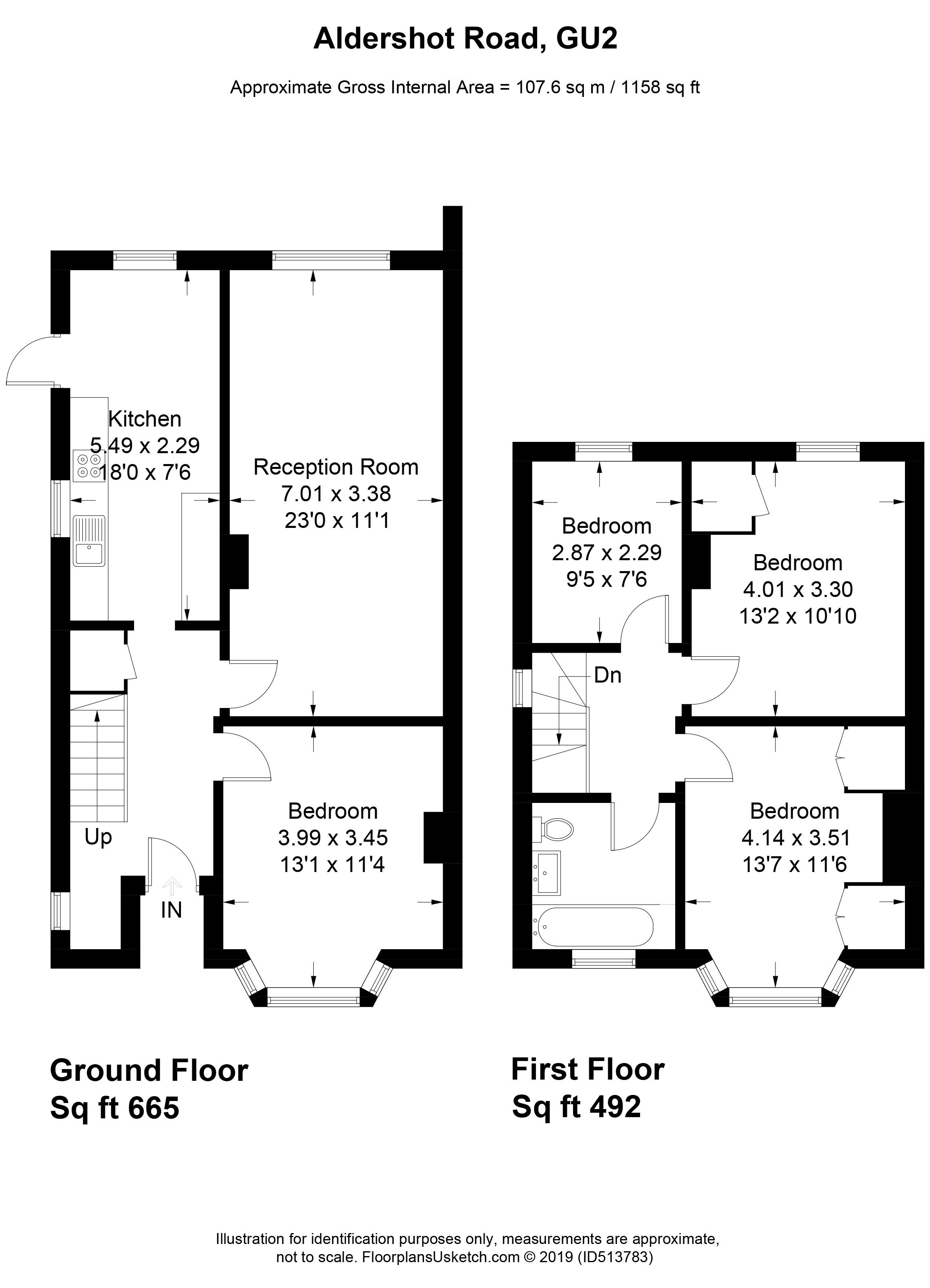 4 Bedrooms Terraced house to rent in Aldershot Road, Guildford GU2