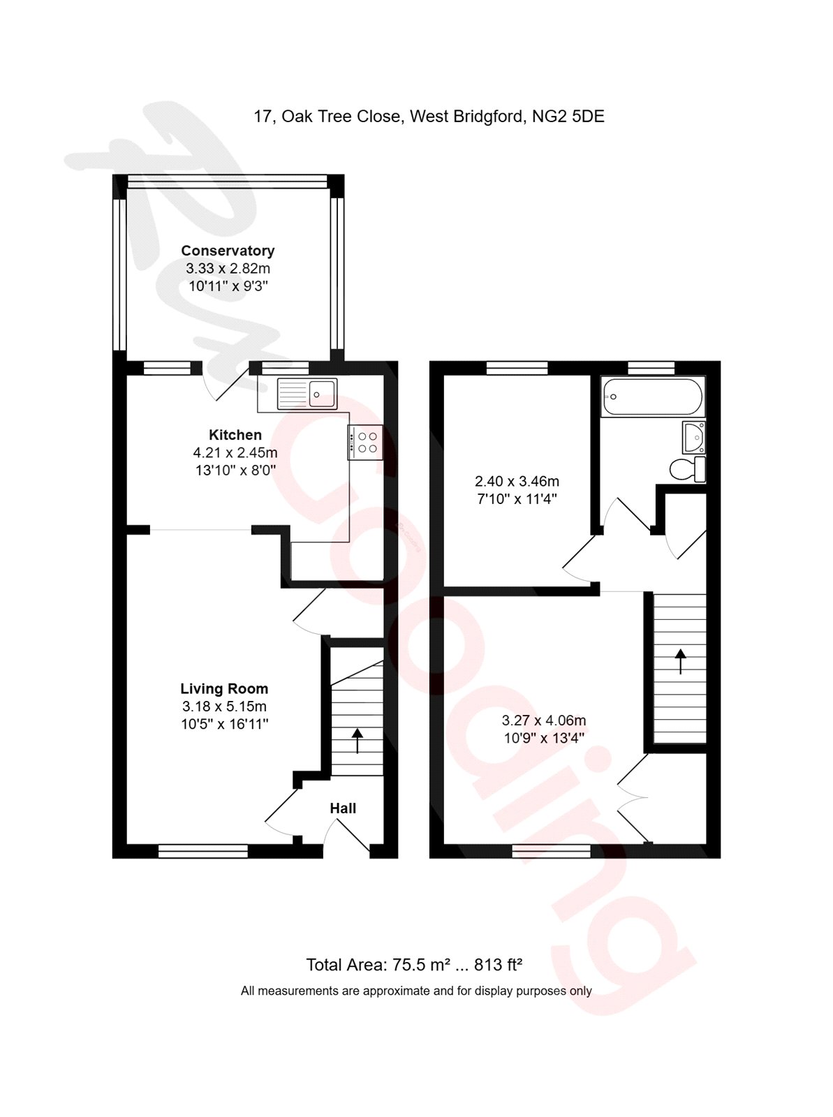 17, Oak Tree Close, Nottingham floorplan