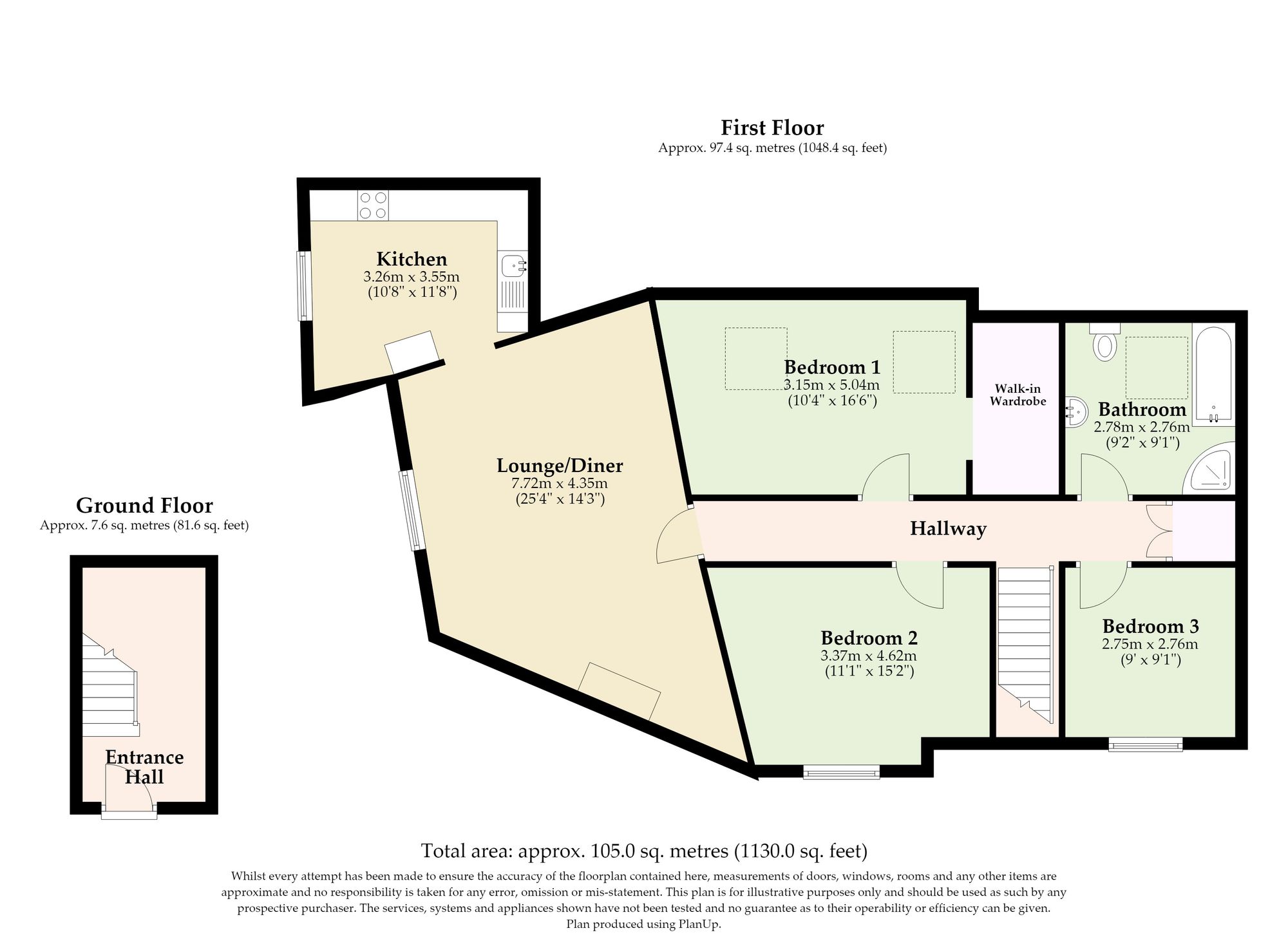 Flat 1, The Old Post Office Chapel Road, Norwich floorplan