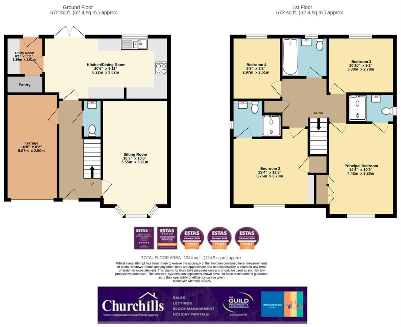 96, Wren Drive, York floorplan