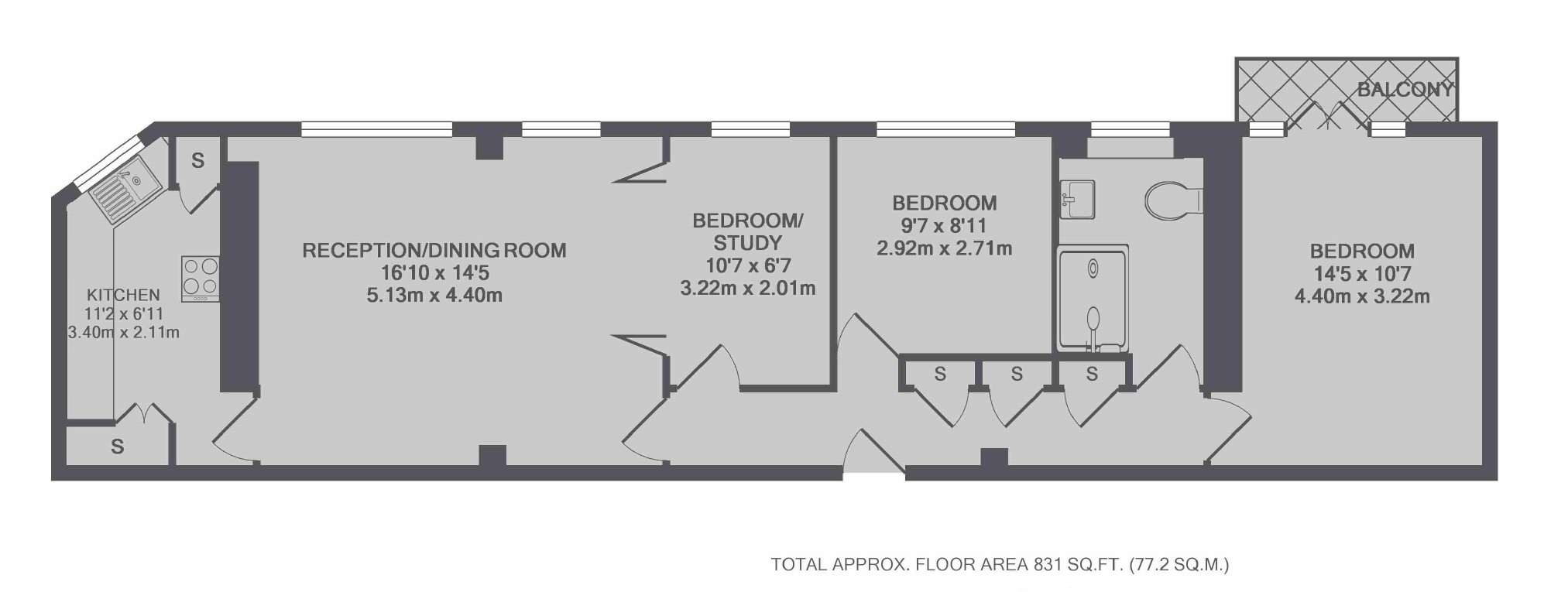 3 Bedrooms Flat to rent in Hornsey Lane, London N6