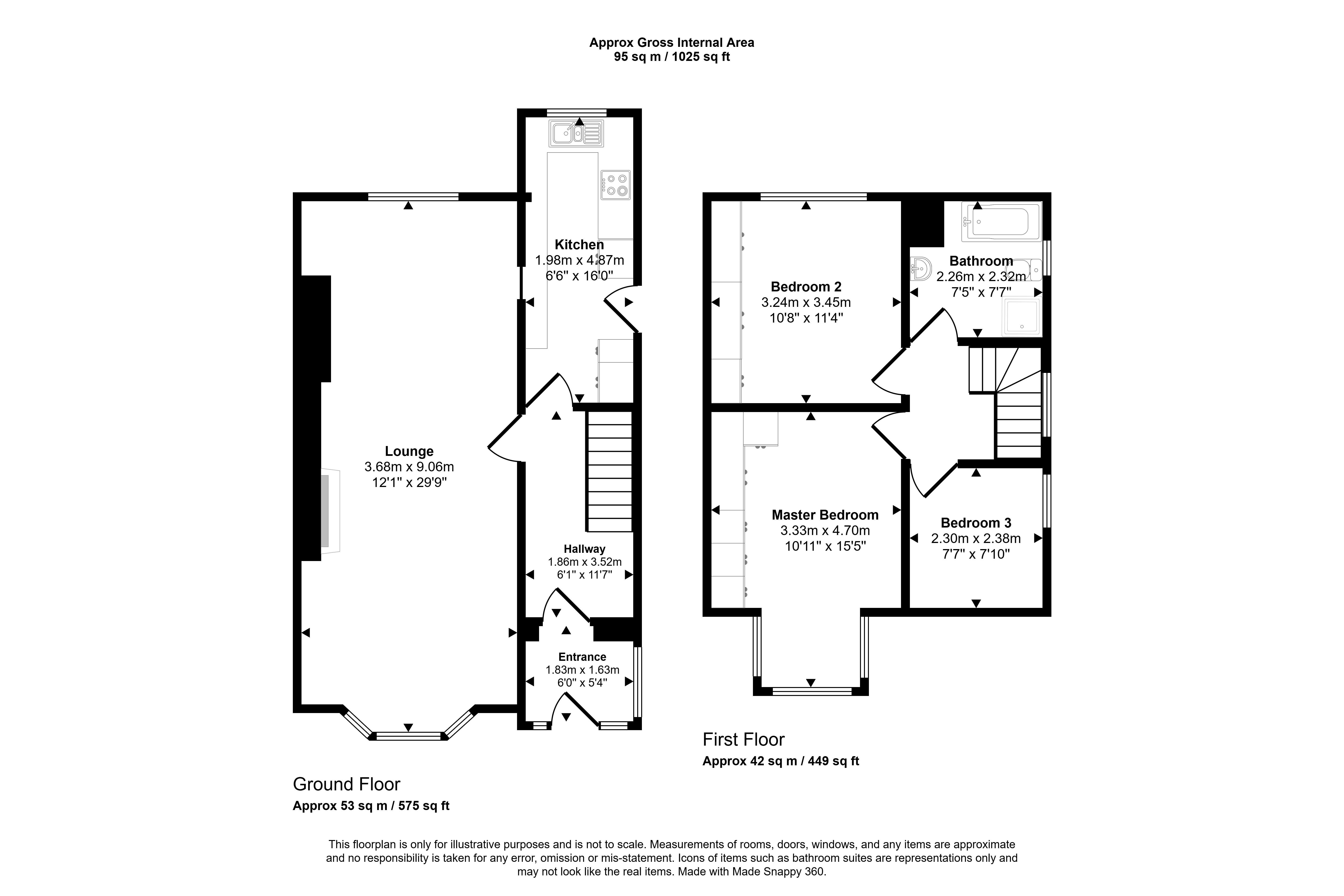 2, Mayfield, Seahouses floorplan