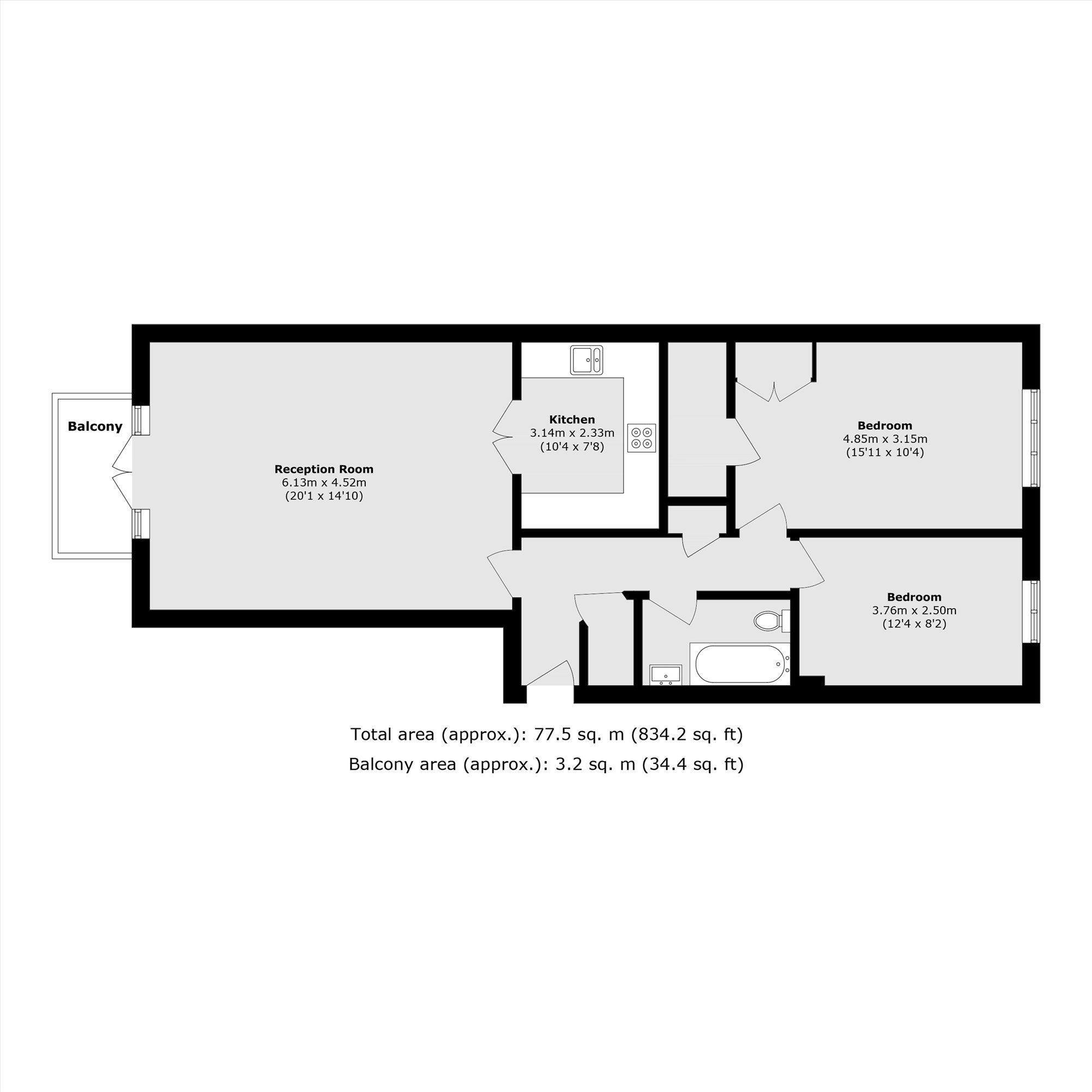 Flat 21, Osiers Court, Steadfast Road, Kingston Upon Thames floorplan