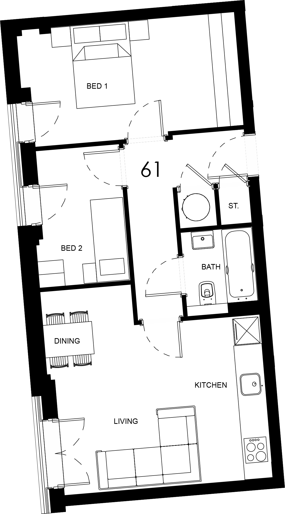 61 Vespasian (Fourth Floor), East Quay Road, Poole, Dorset BH15, 2