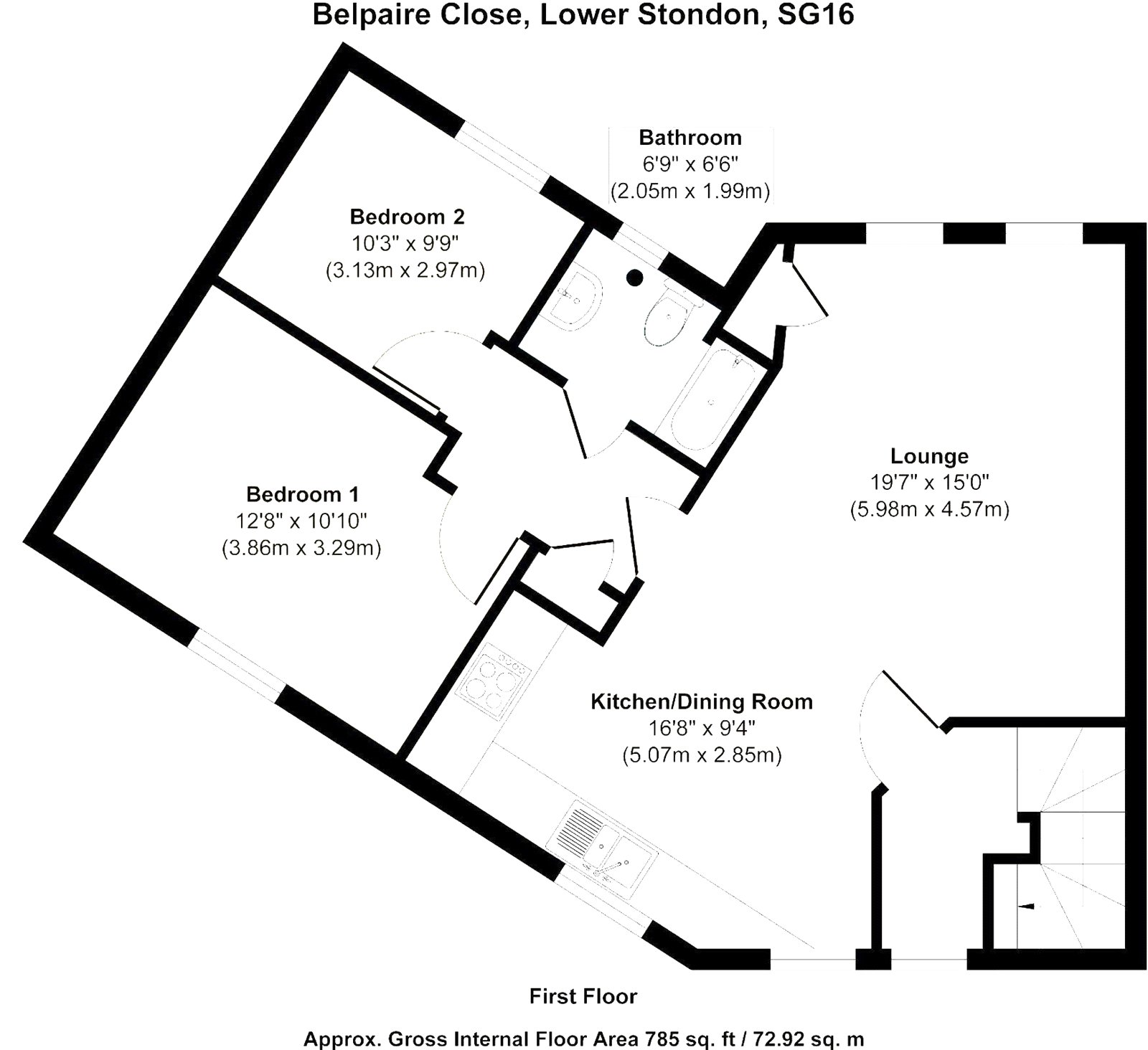 2, Belpaire Close, Henlow floorplan