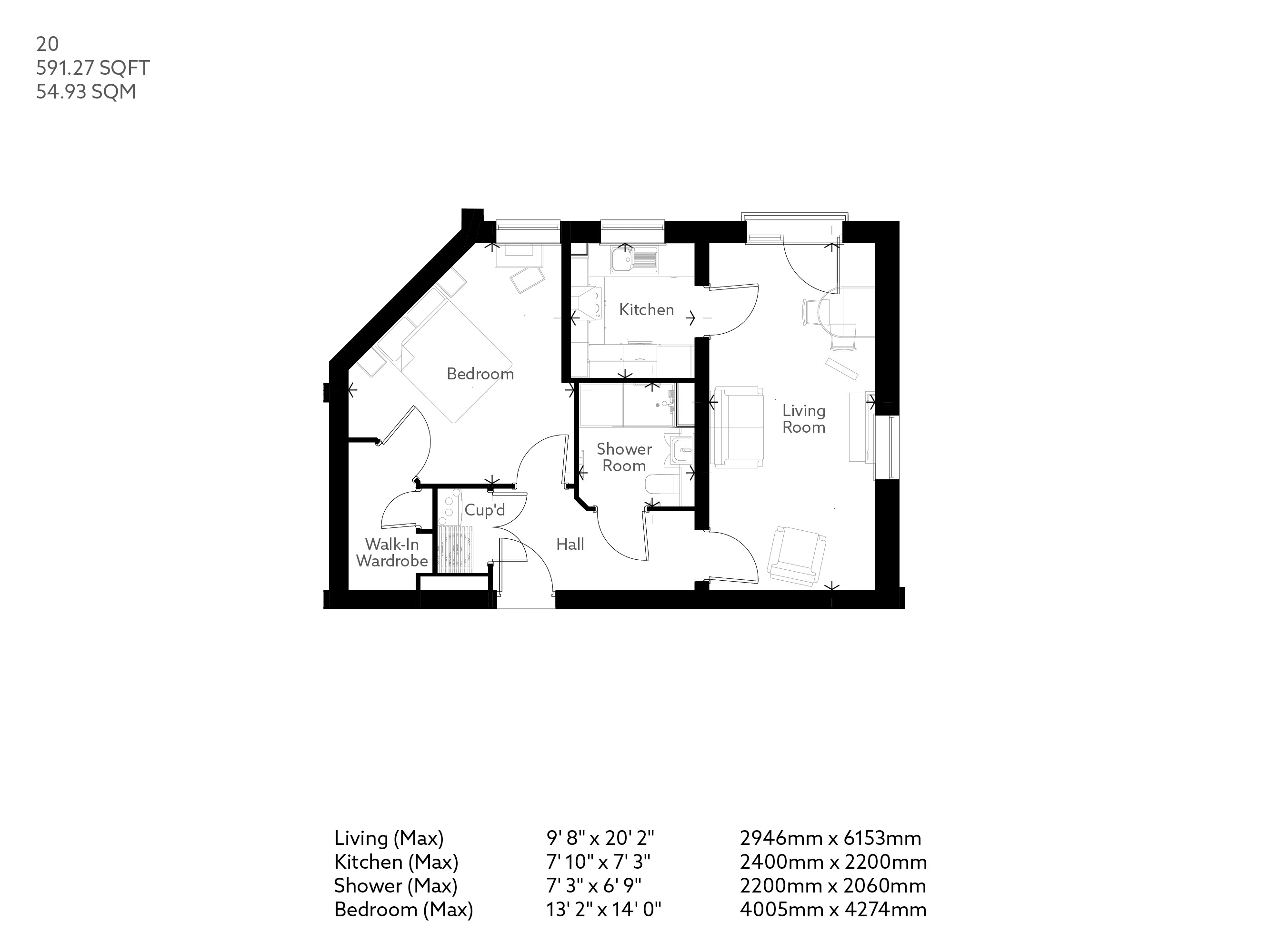 Flat 20, Oakingham Place 54-58,, Reading Road, Berkshire floorplan