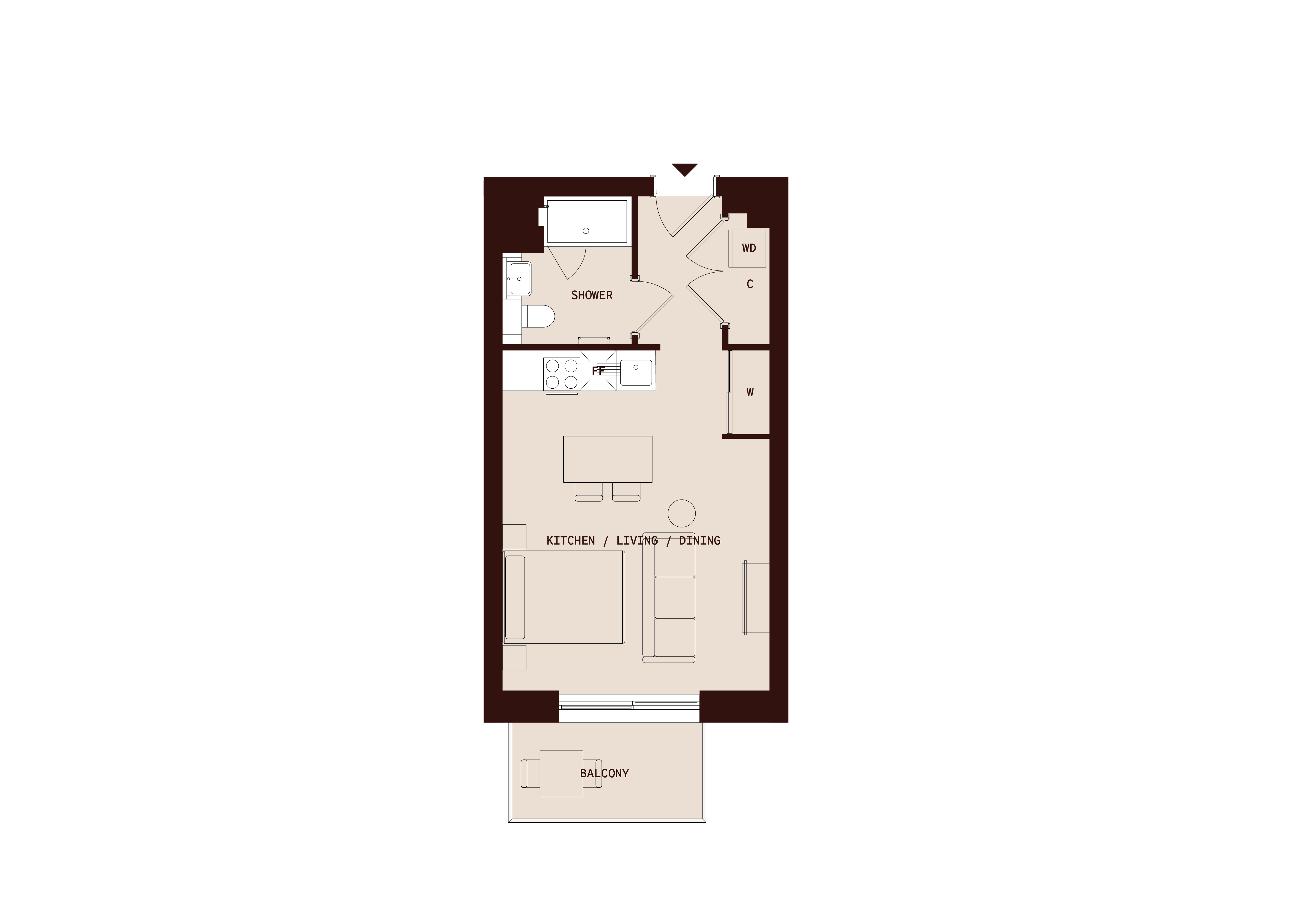 Flat 414, Dovecote House, 19 Beaufort Square, Colindale floorplan