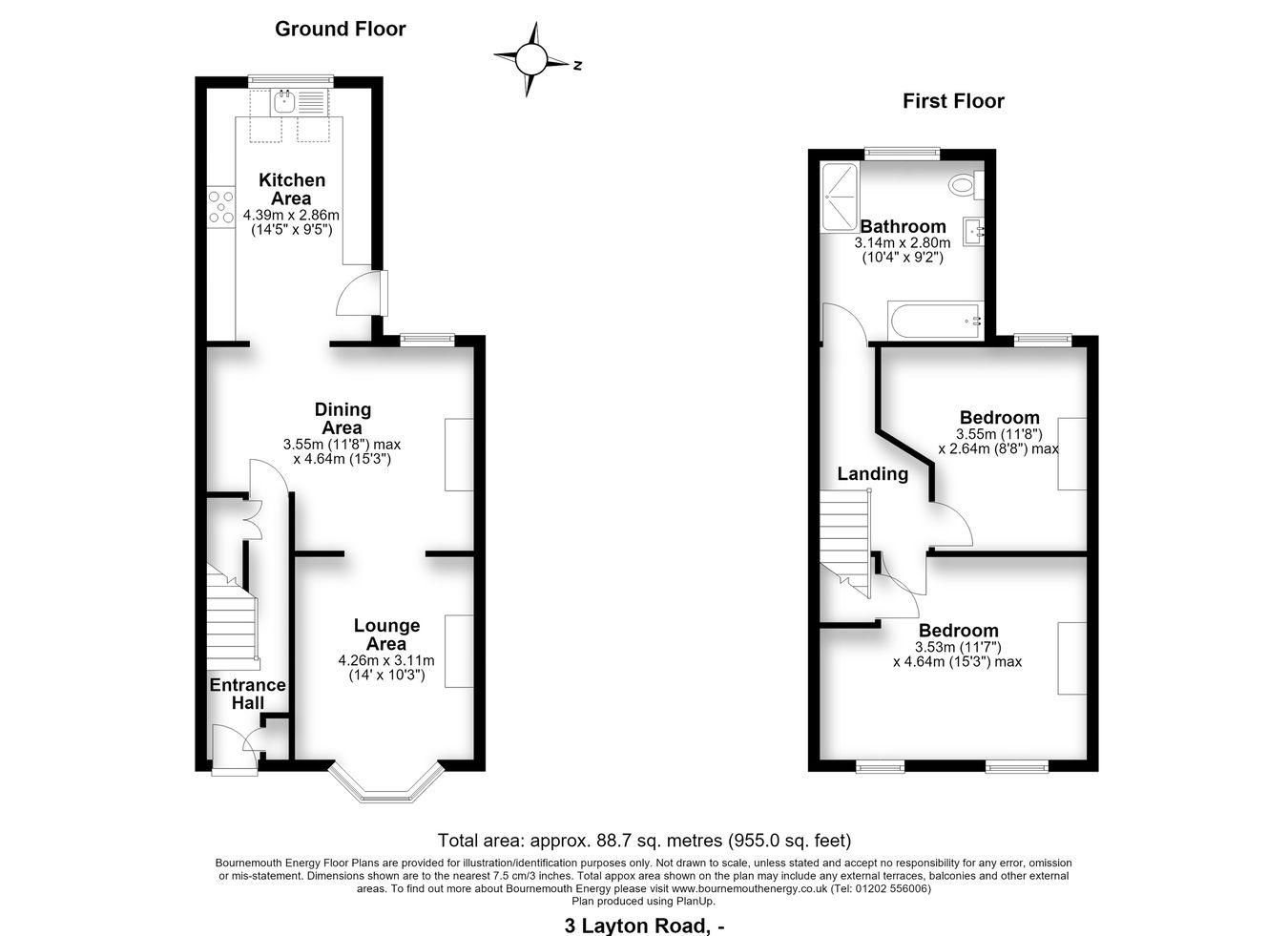 3, Layton Road, Poole floorplan