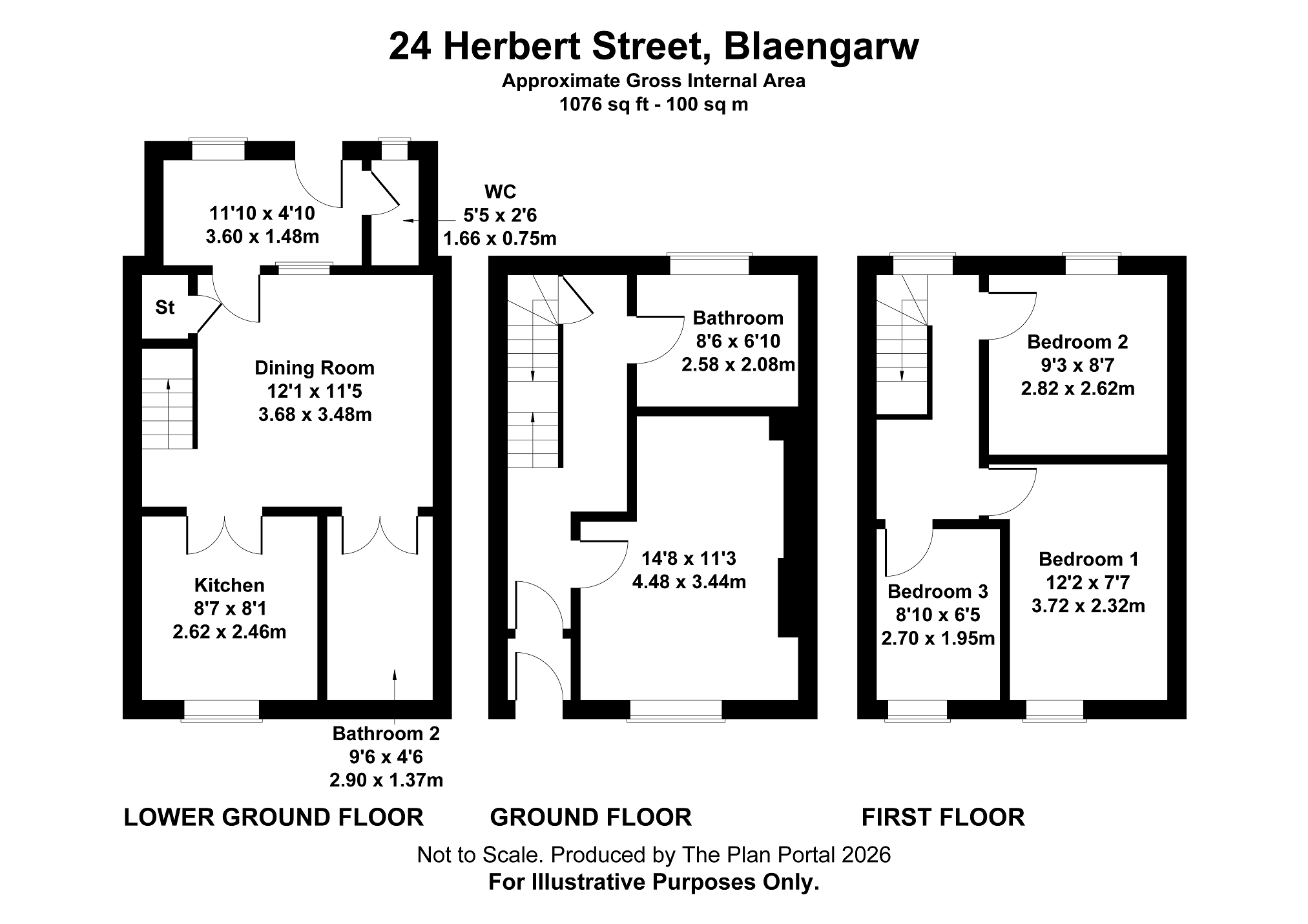 24, Herbert Street, Bridgend floorplan