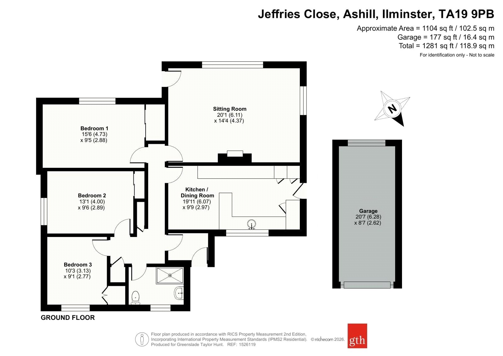 2, Jeffries Close, Ilminster floorplan