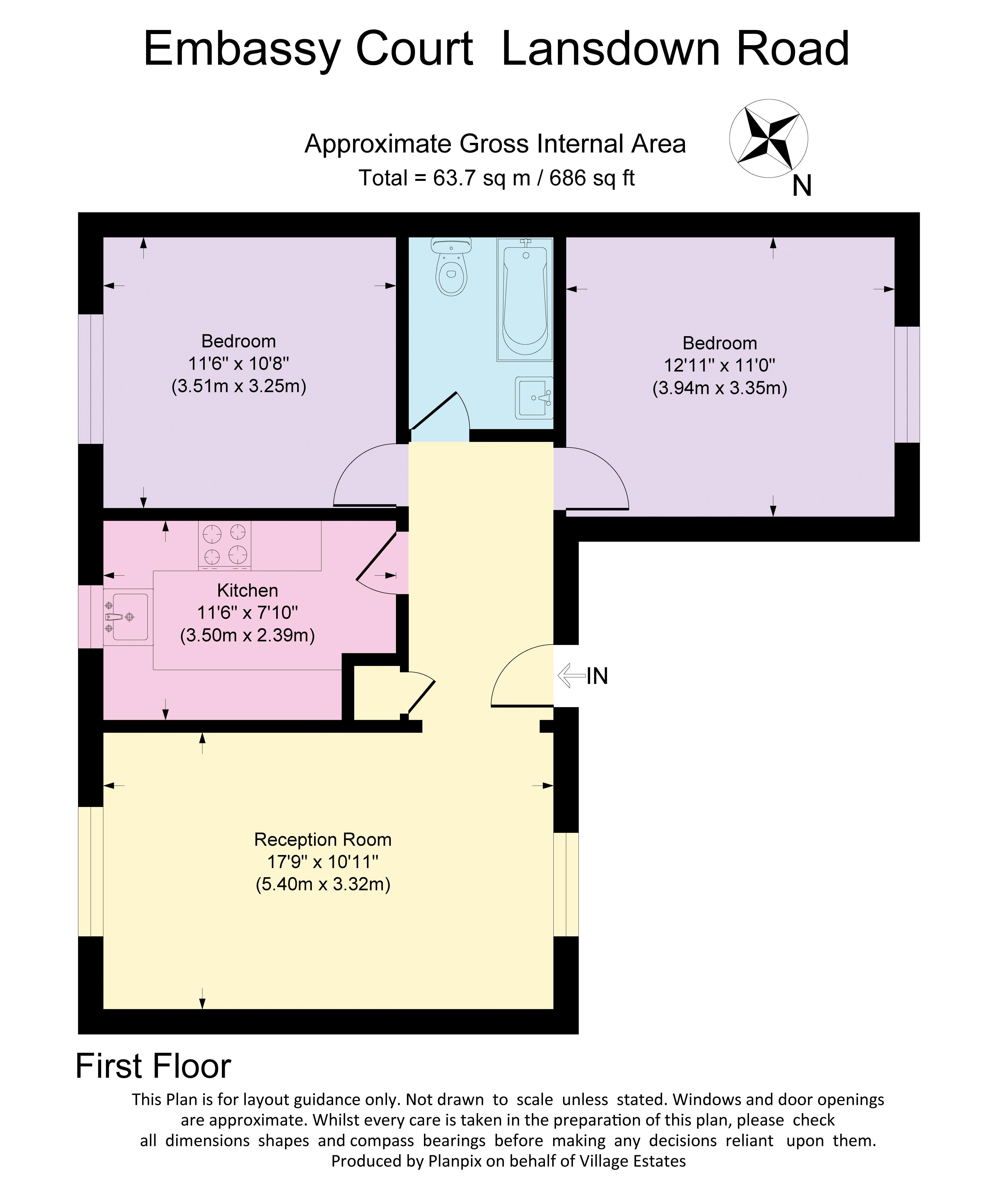 2 Embassy Court, Lansdown Road, Sidcup floorplan