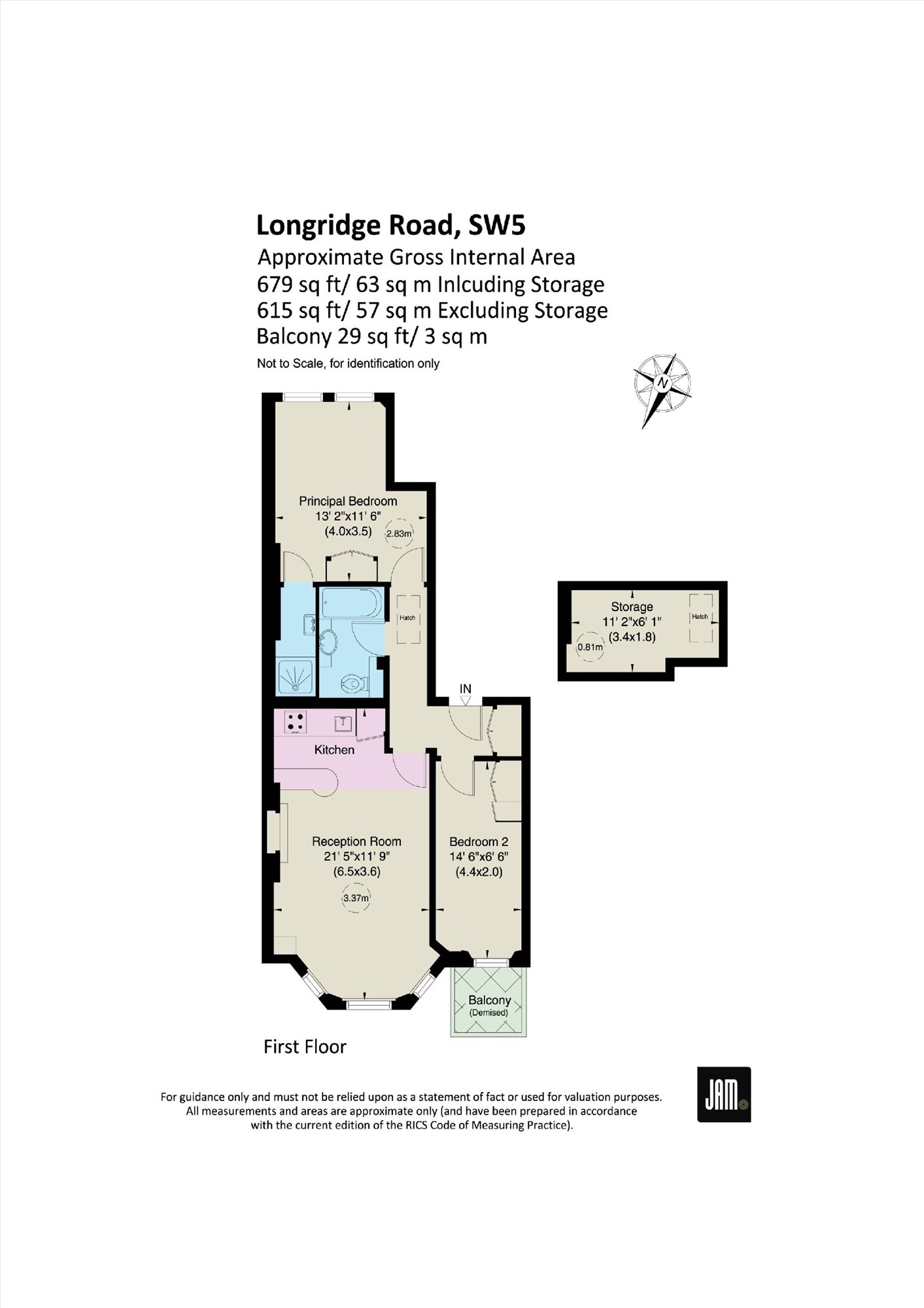 Flat 2, 7, Longridge Road, London floorplan