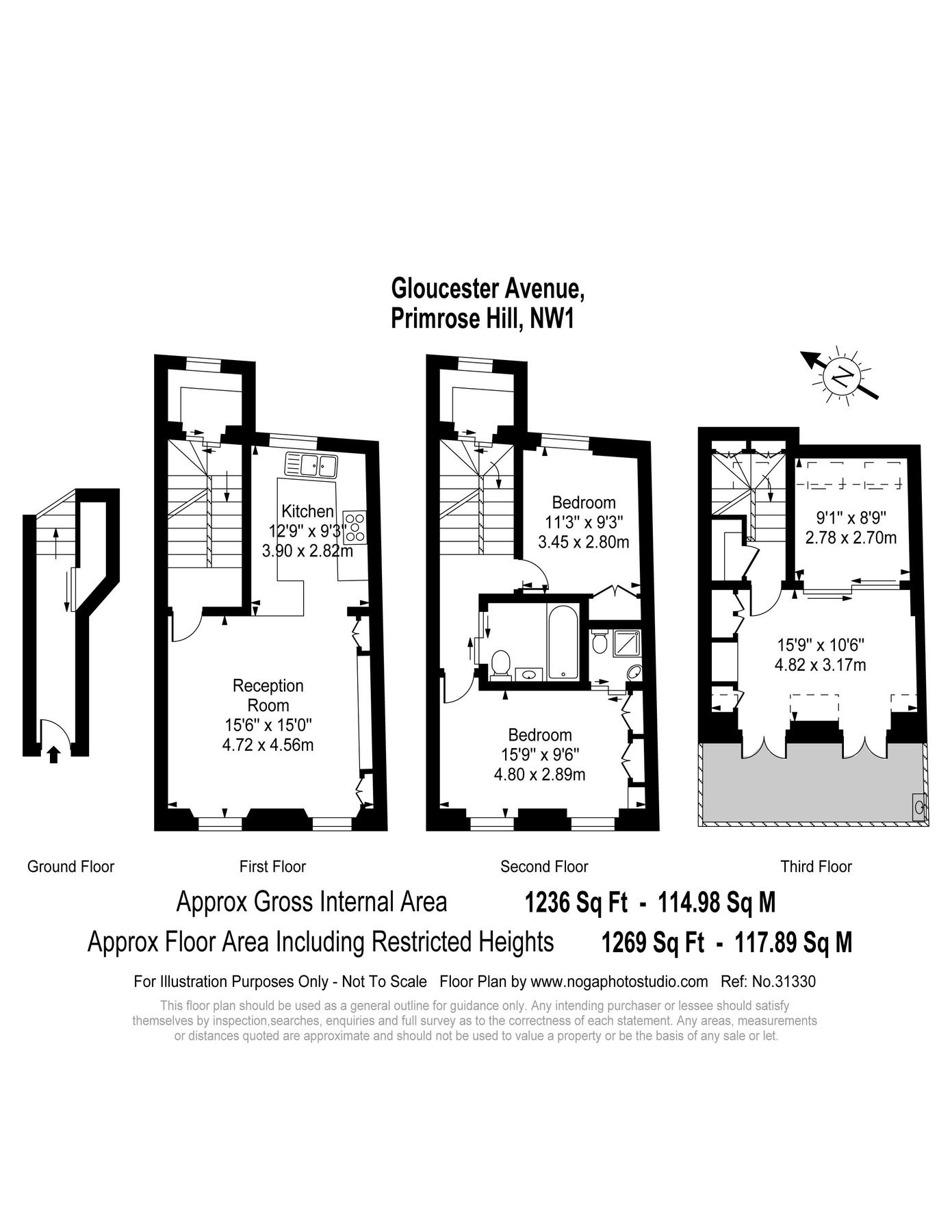 140, Gloucester Avenue, London floorplan