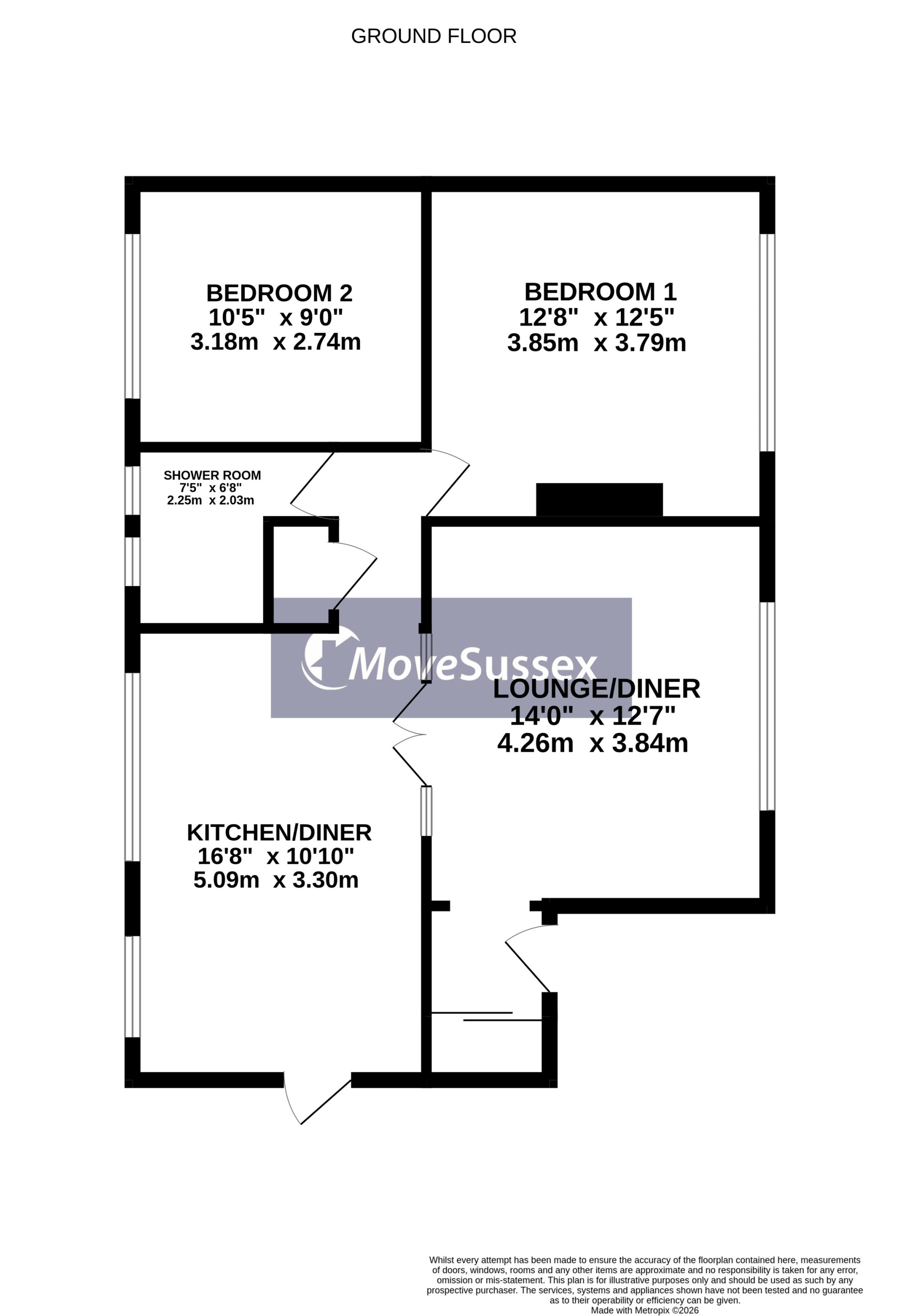 2, Elizabeth Court, Polegate floorplan