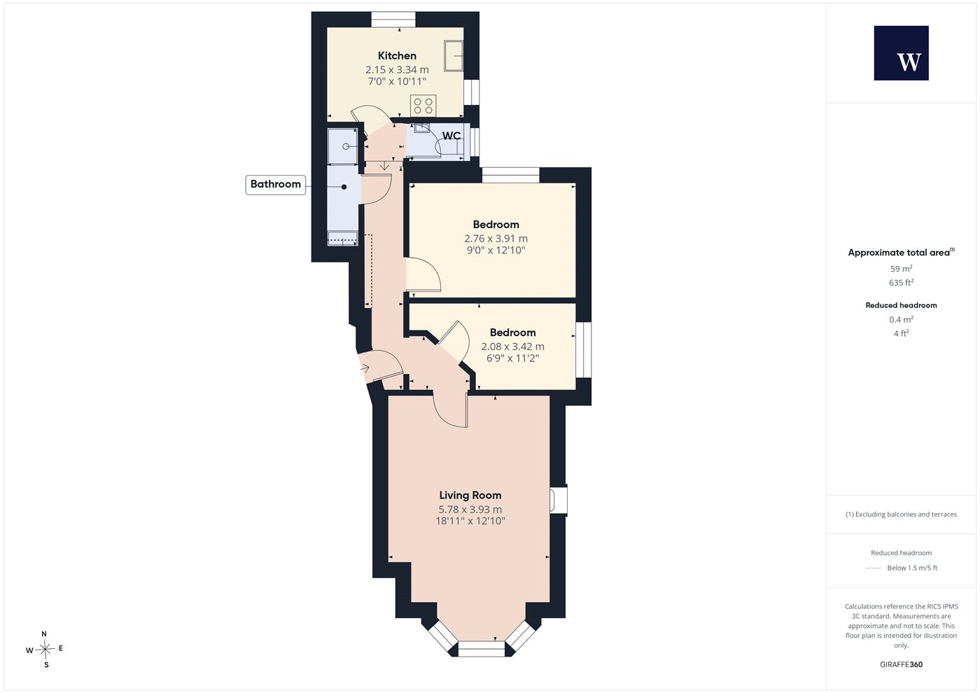 39B,, Hopton Road, London floorplan