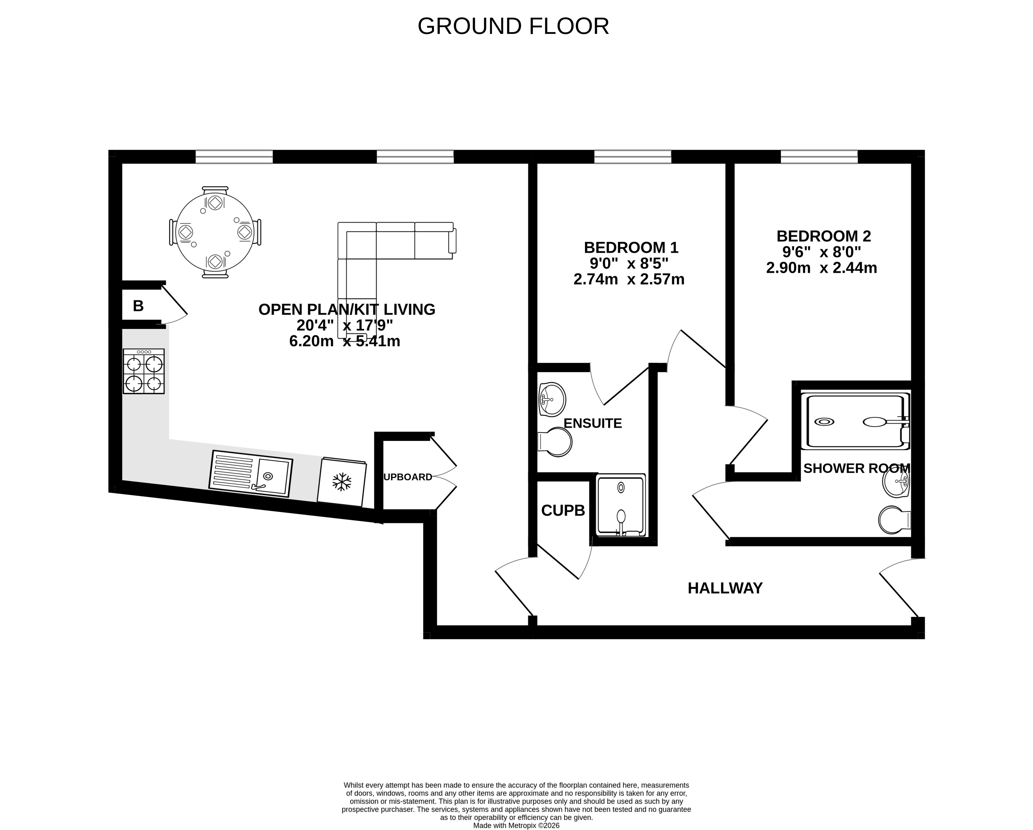 Flat 10, 9–10 Oakfield Street floorplan