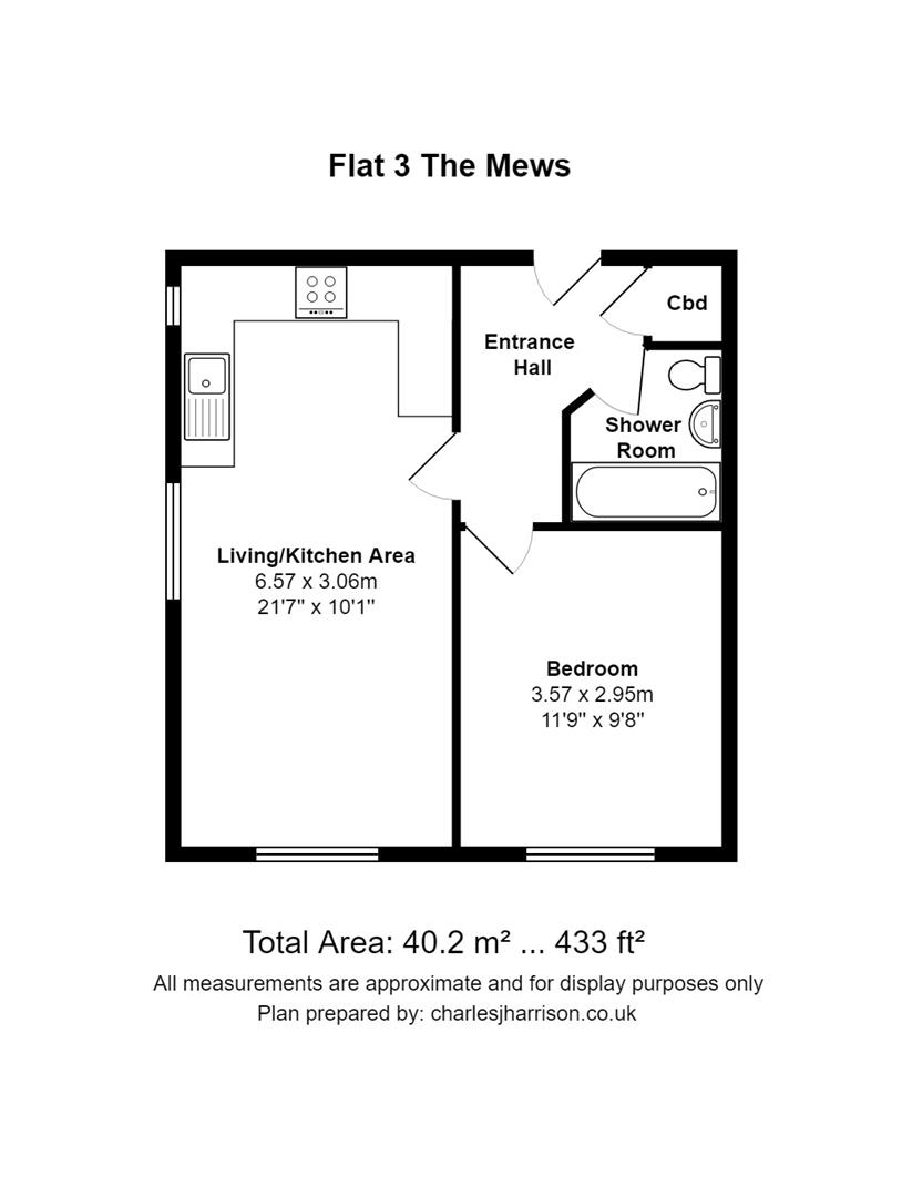 Flat 3, The Mews, 2-4 Norwich Street, Cambridge floorplan