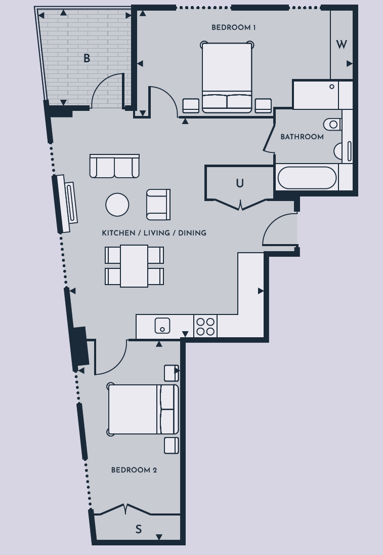West Parkside, North Greenwich, North Greenwich floorplan