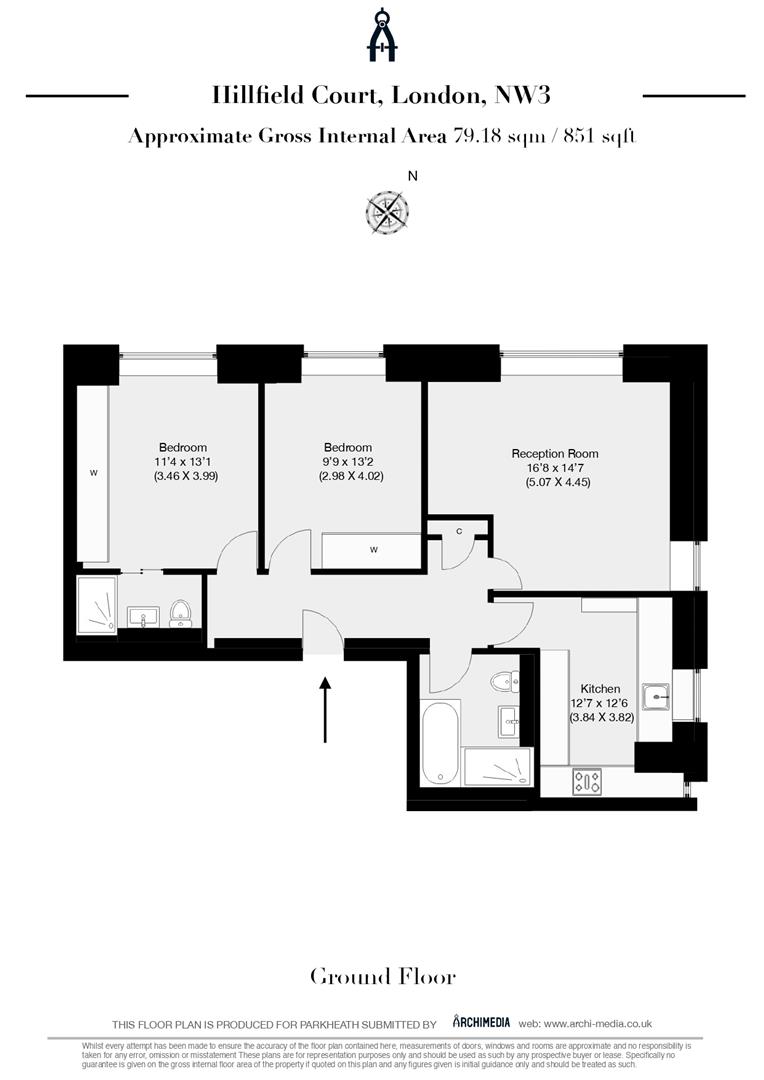 6, Hillfield Court, Belsize Avenue, London floorplan