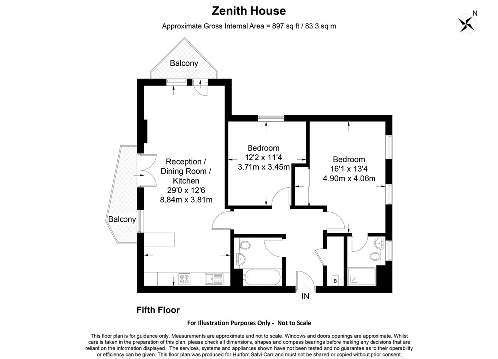 Flat 7 Zenith Building, 590, Commercial Road, Limehouse floorplan