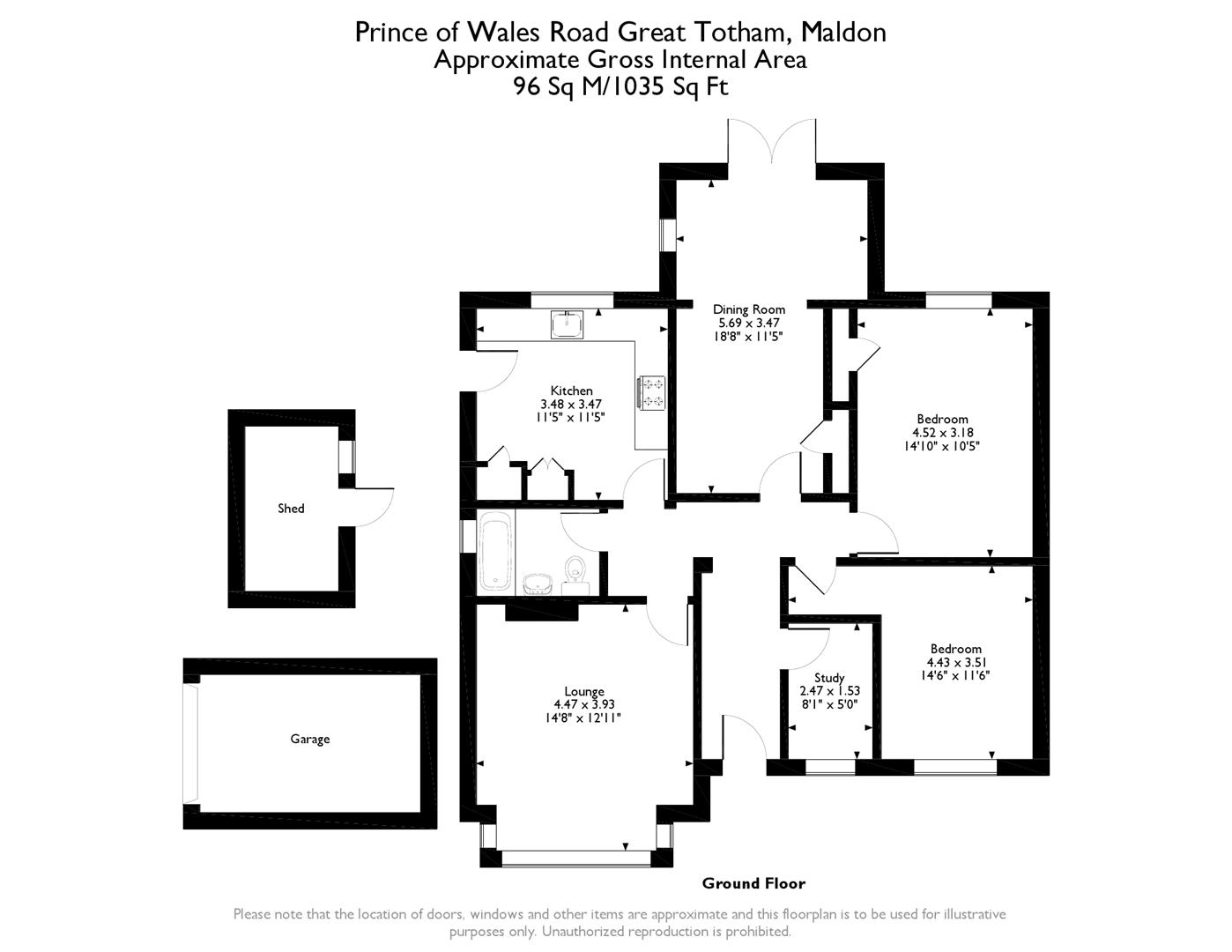 2 Bedrooms Detached bungalow for sale in Prince Of Wales Road, Great Totham, Maldon CM9