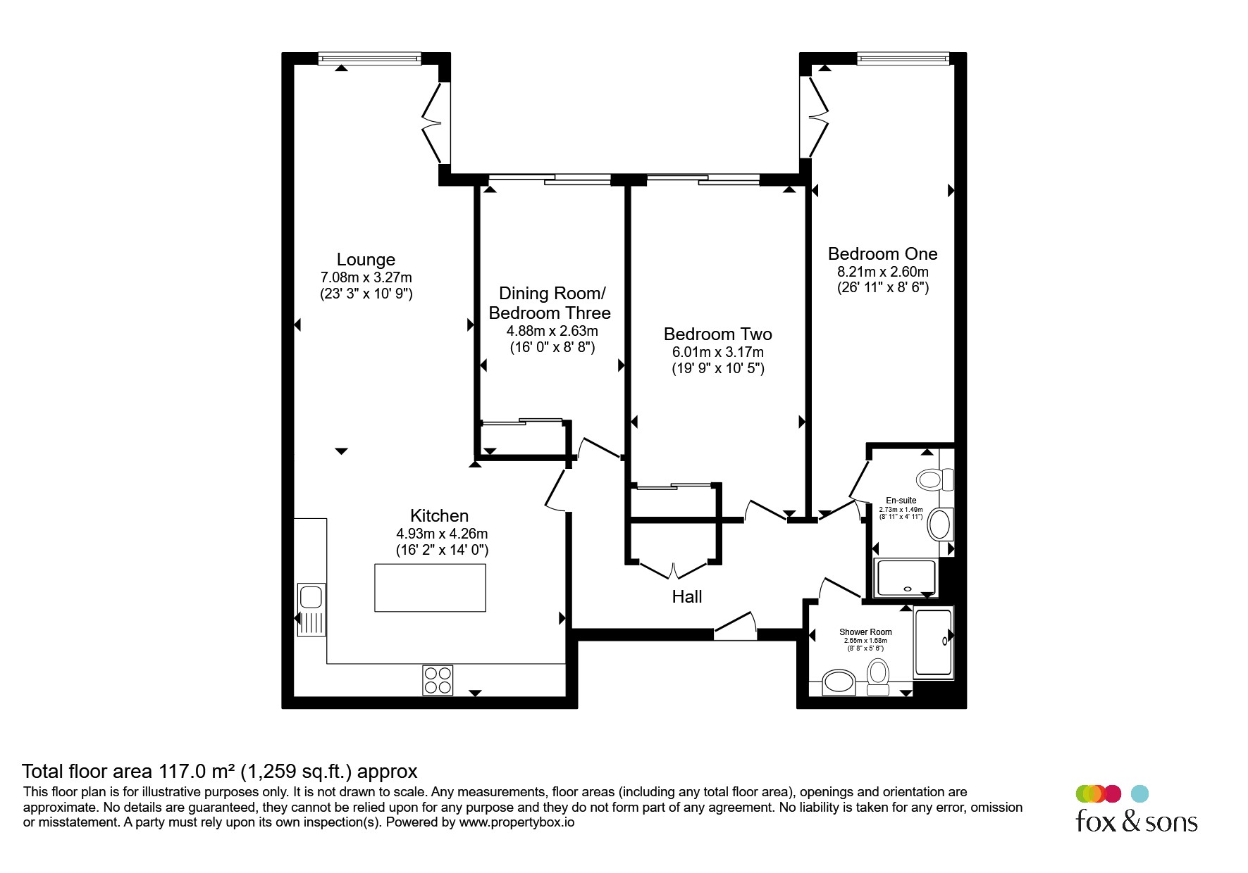 Flat 2, Waters Edge, 47, Claremont Road, Seaford floorplan