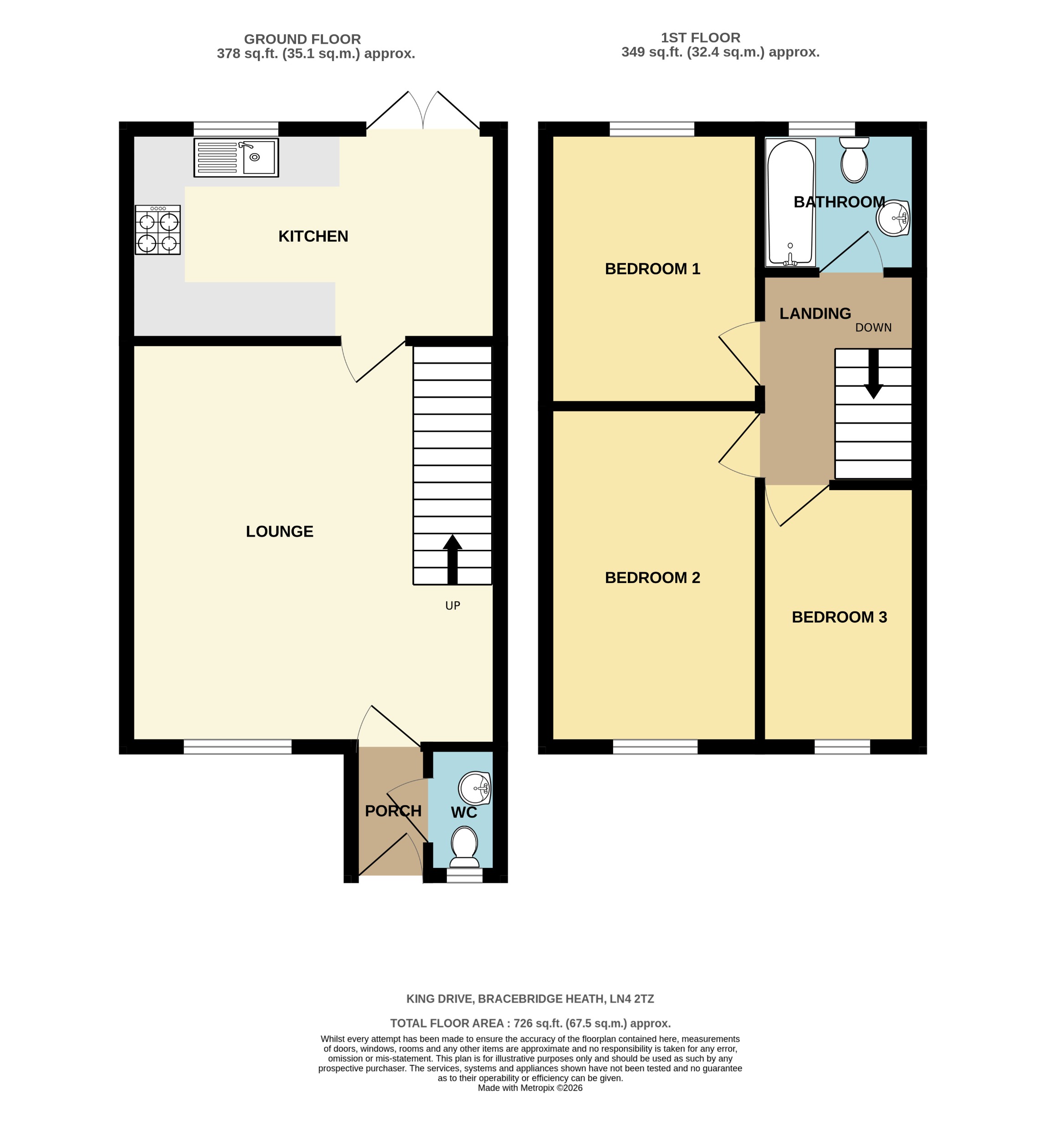 21, King Drive, Bracebridge Heath floorplan