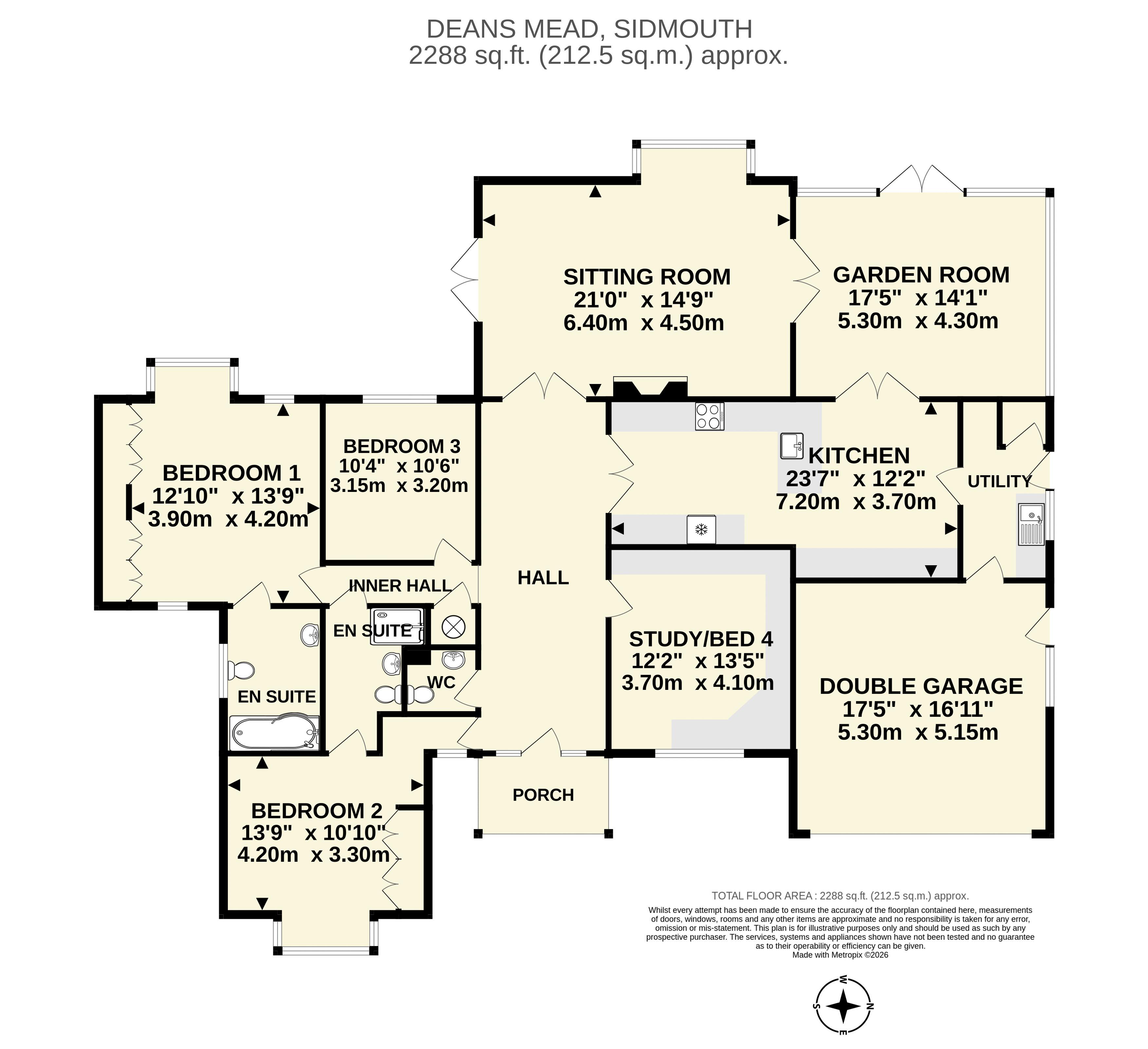 11, Deans Mead, Sidmouth floorplan