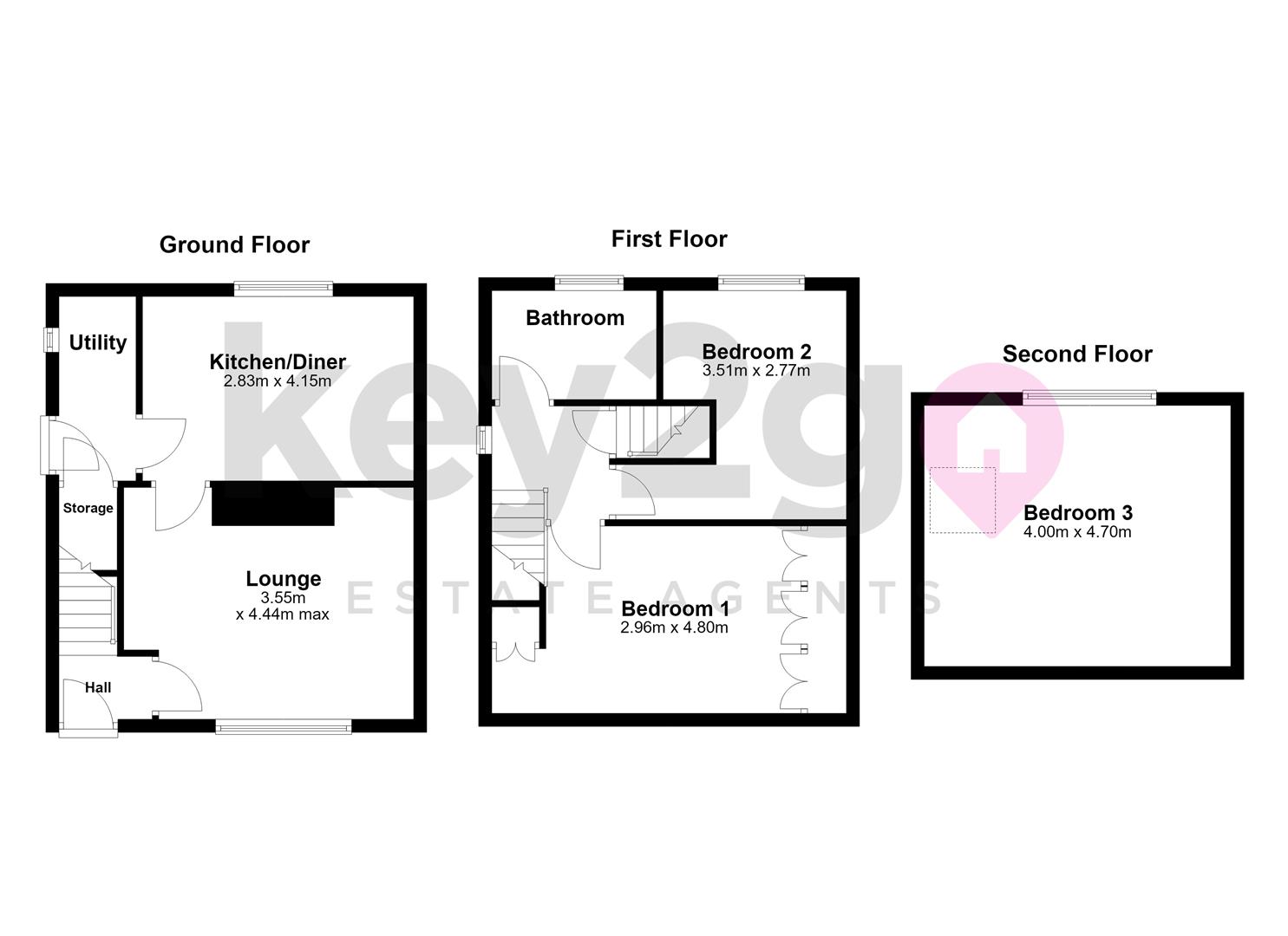 16, Roecar Close, Chesterfield floorplan