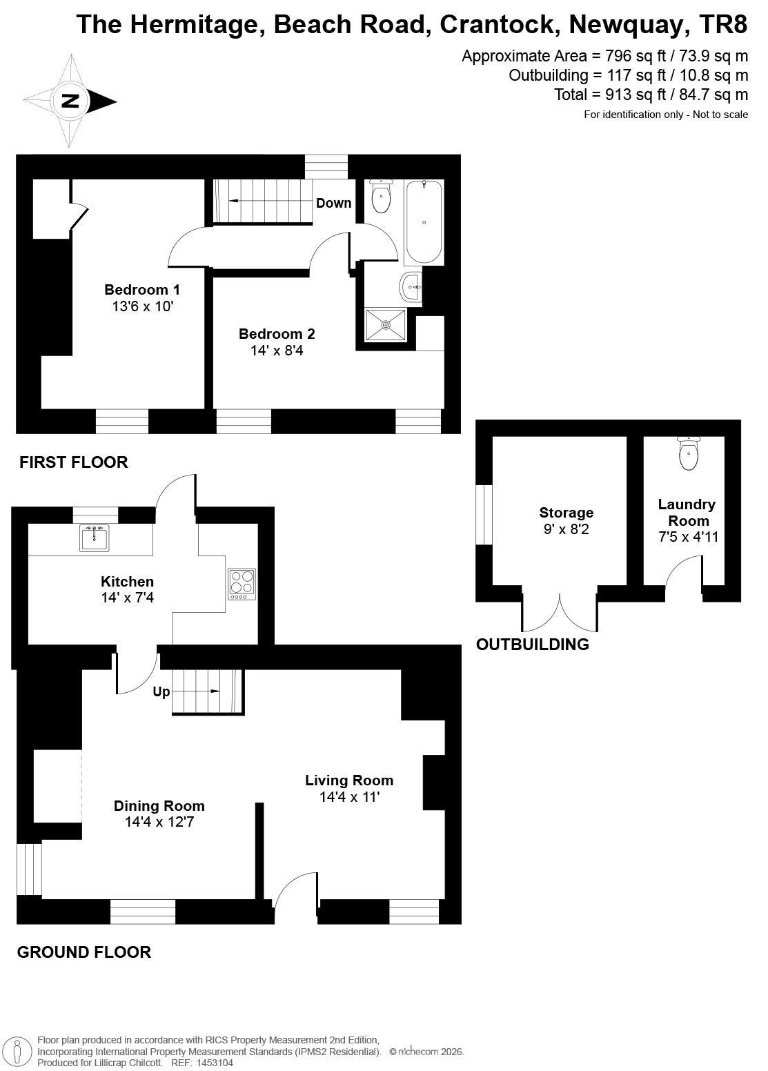 The Hermitage, Newquay floorplan