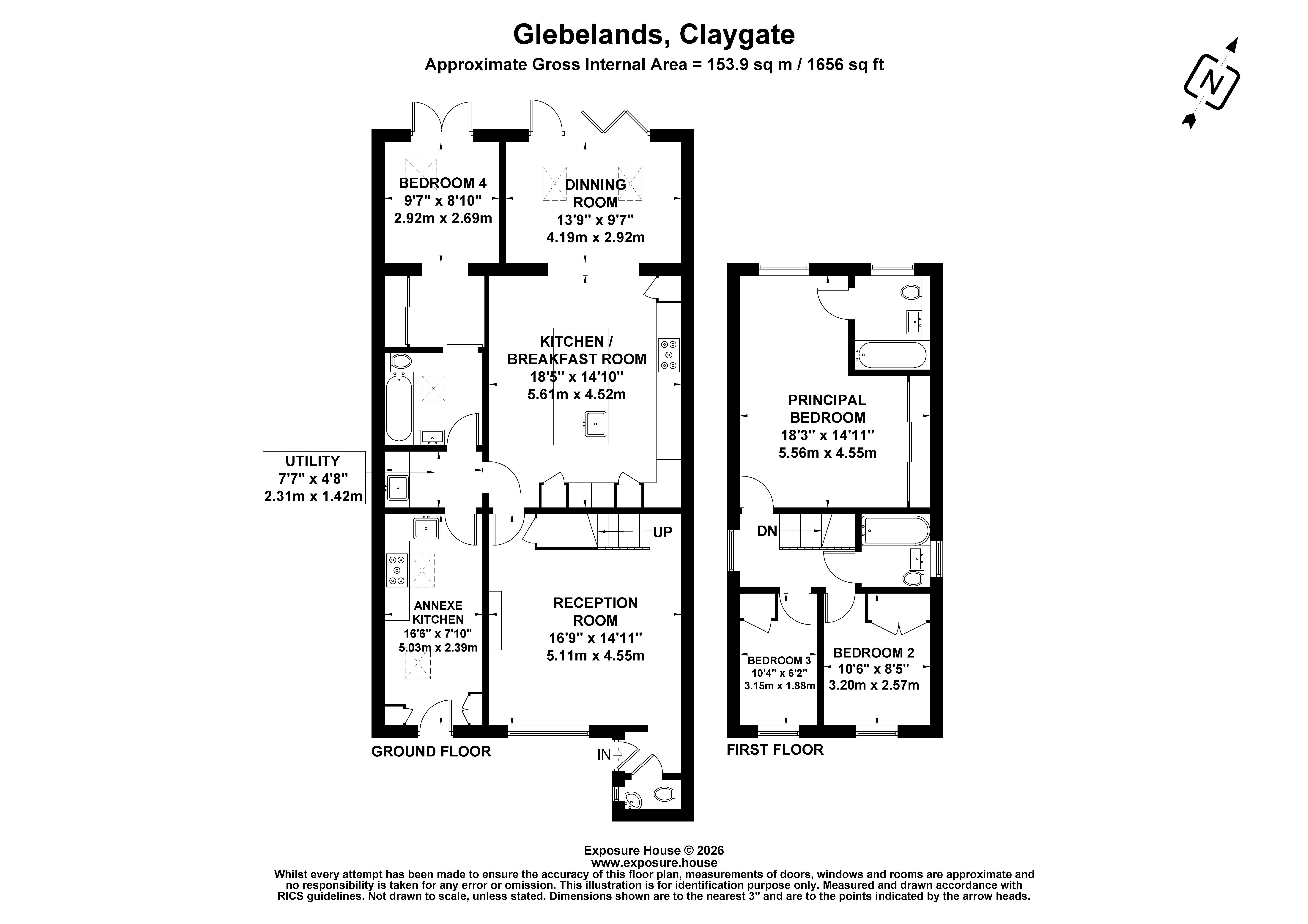 10, Glebelands, Esher floorplan