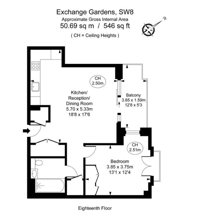 Flat 122, London floorplan