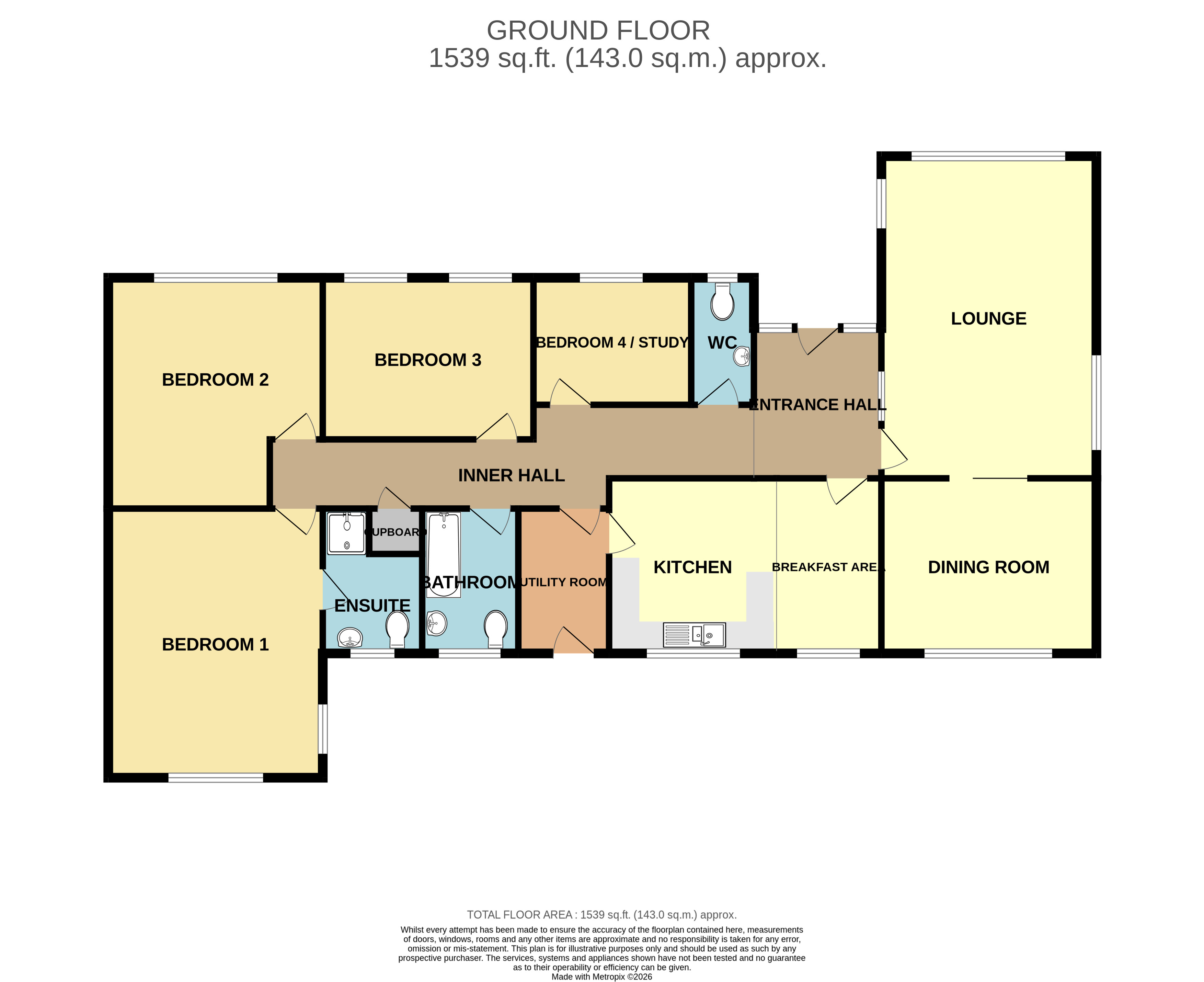 13, Merefield, Chorley floorplan