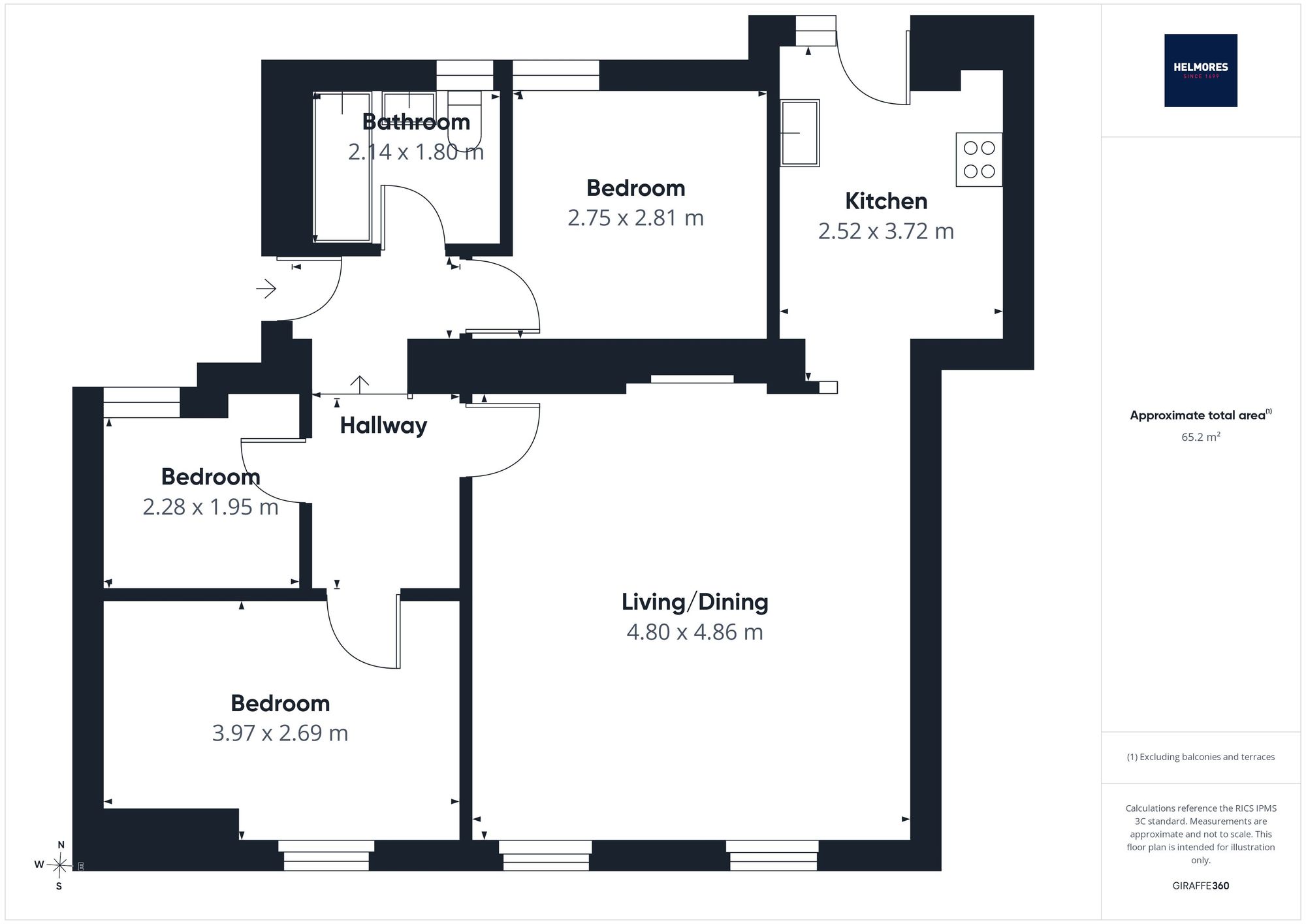 Flat 10, The Lodge Western Road, Crediton floorplan