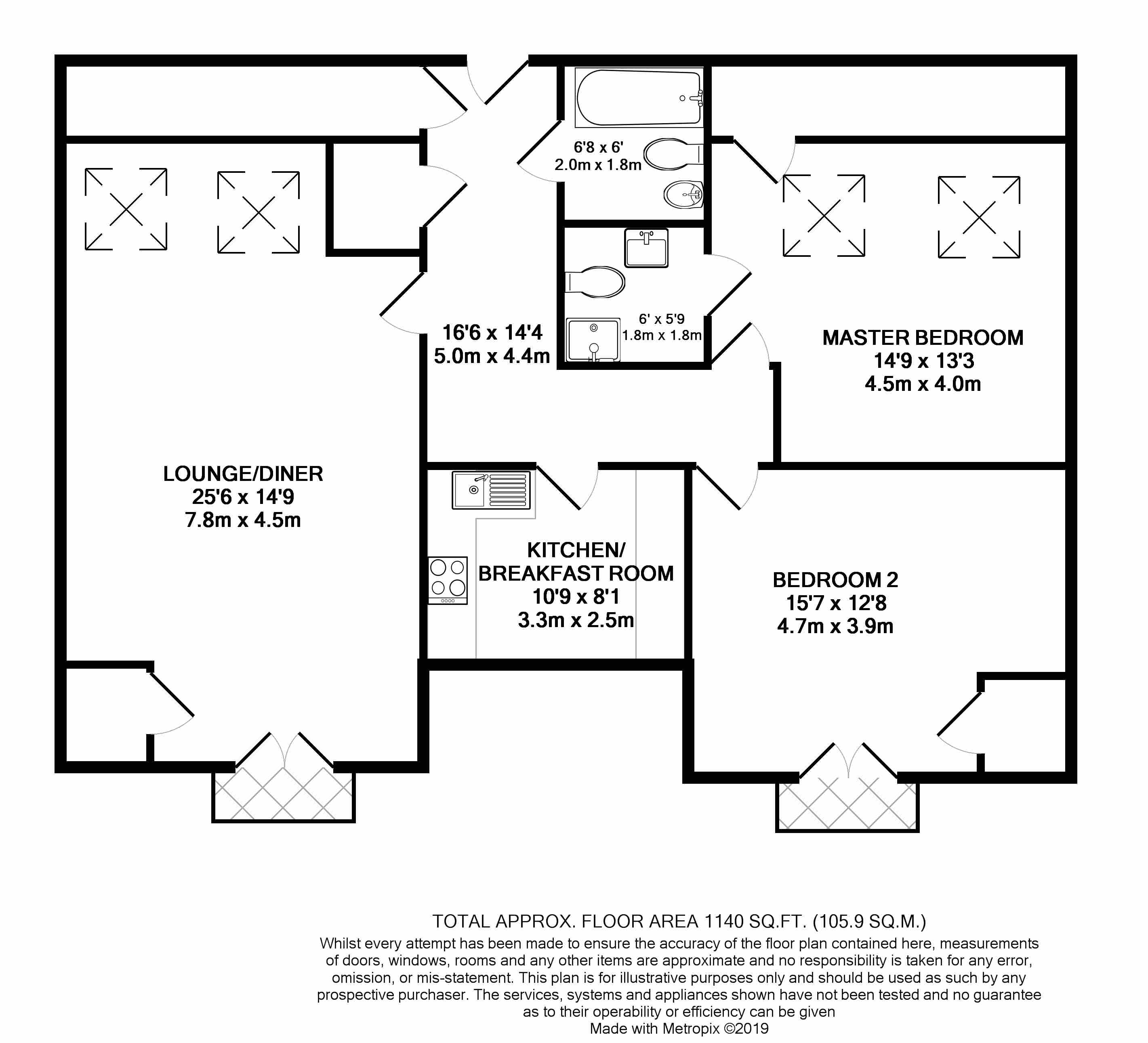 2 Bedrooms Flat for sale in Penlon Place, Abingdon OX14